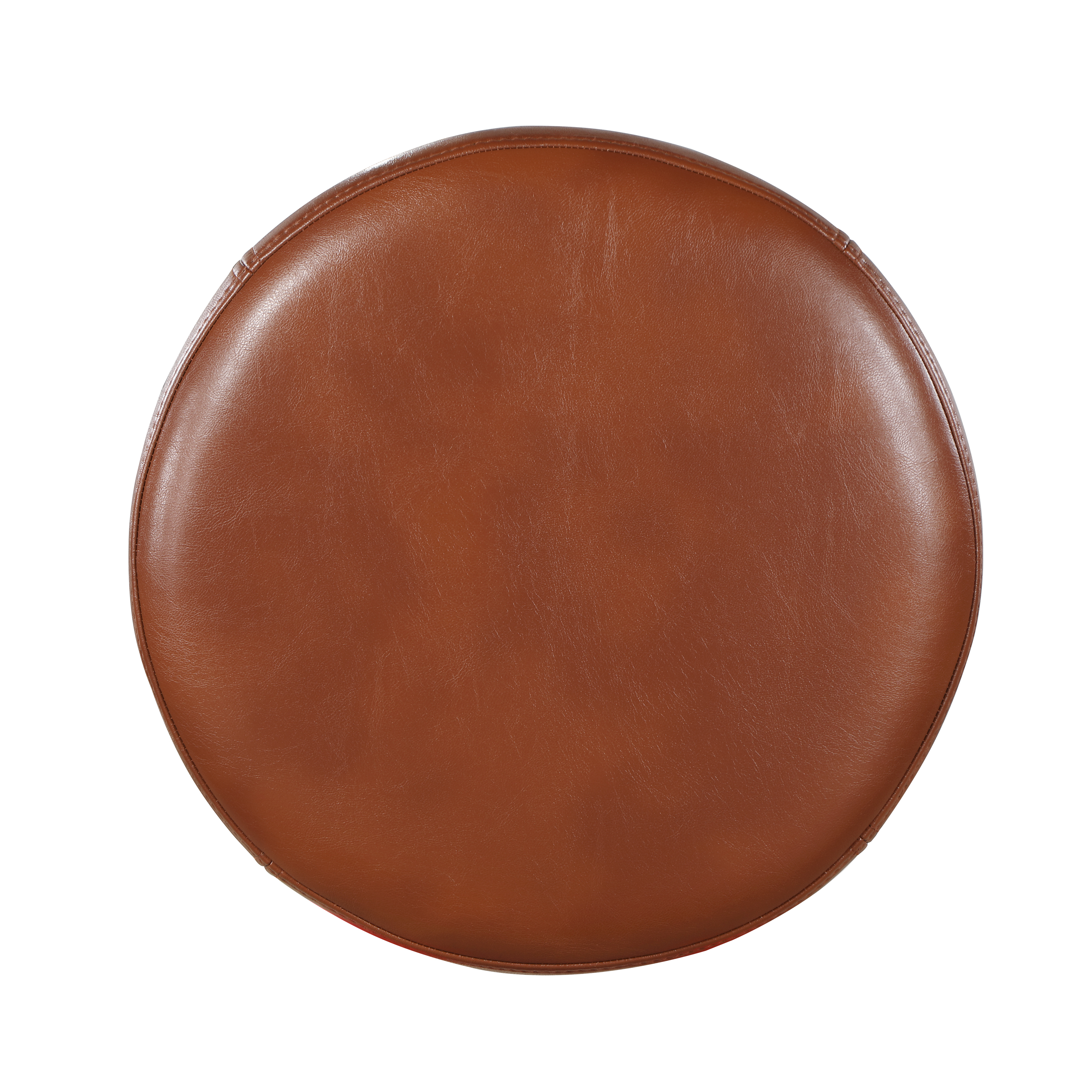 Markus Industrial Round Backless Counter Stool in Caramel Vegan Leather – image 6