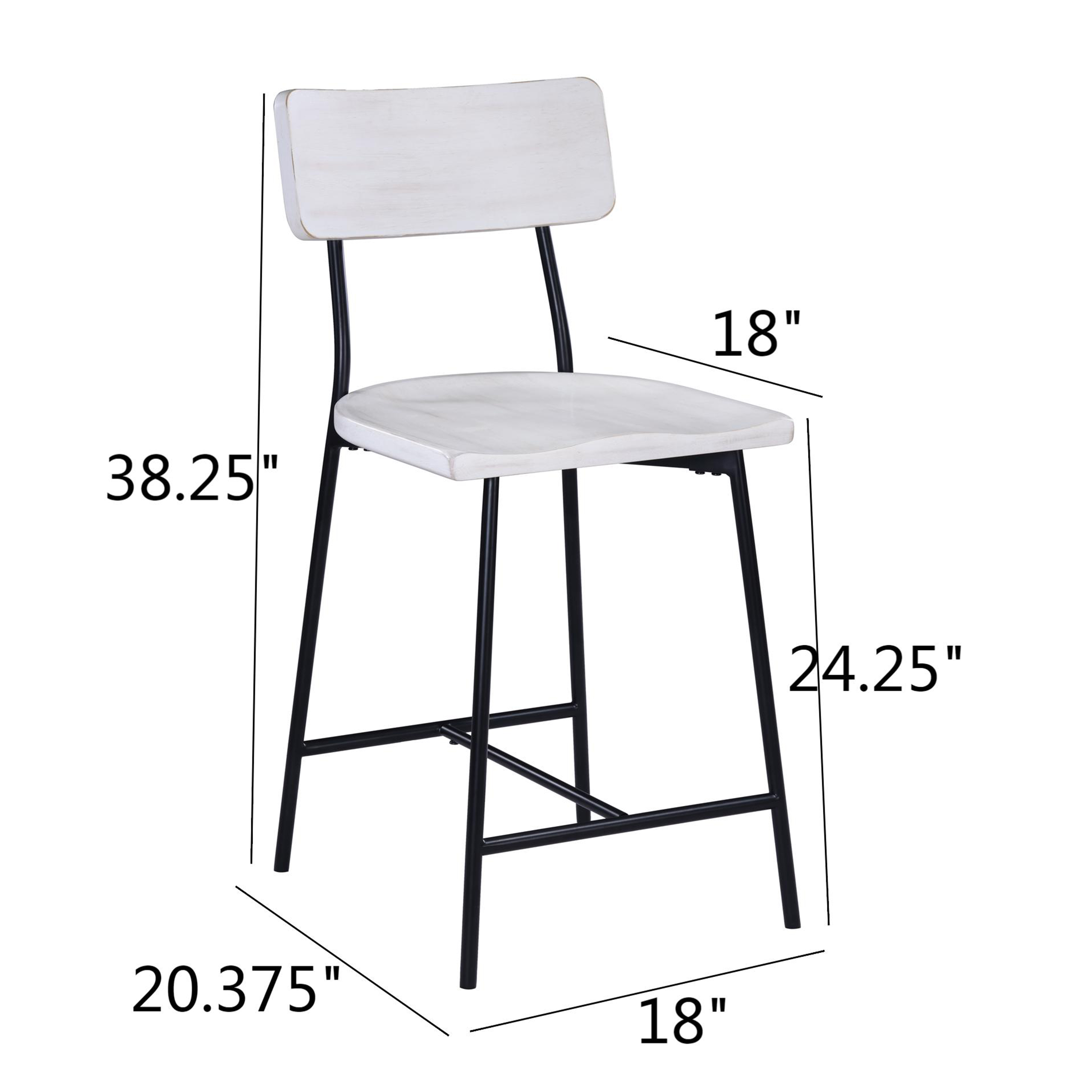 Baylor 24.25" H Saddle-Seat Counter Stool with Curved Backrest – image 9