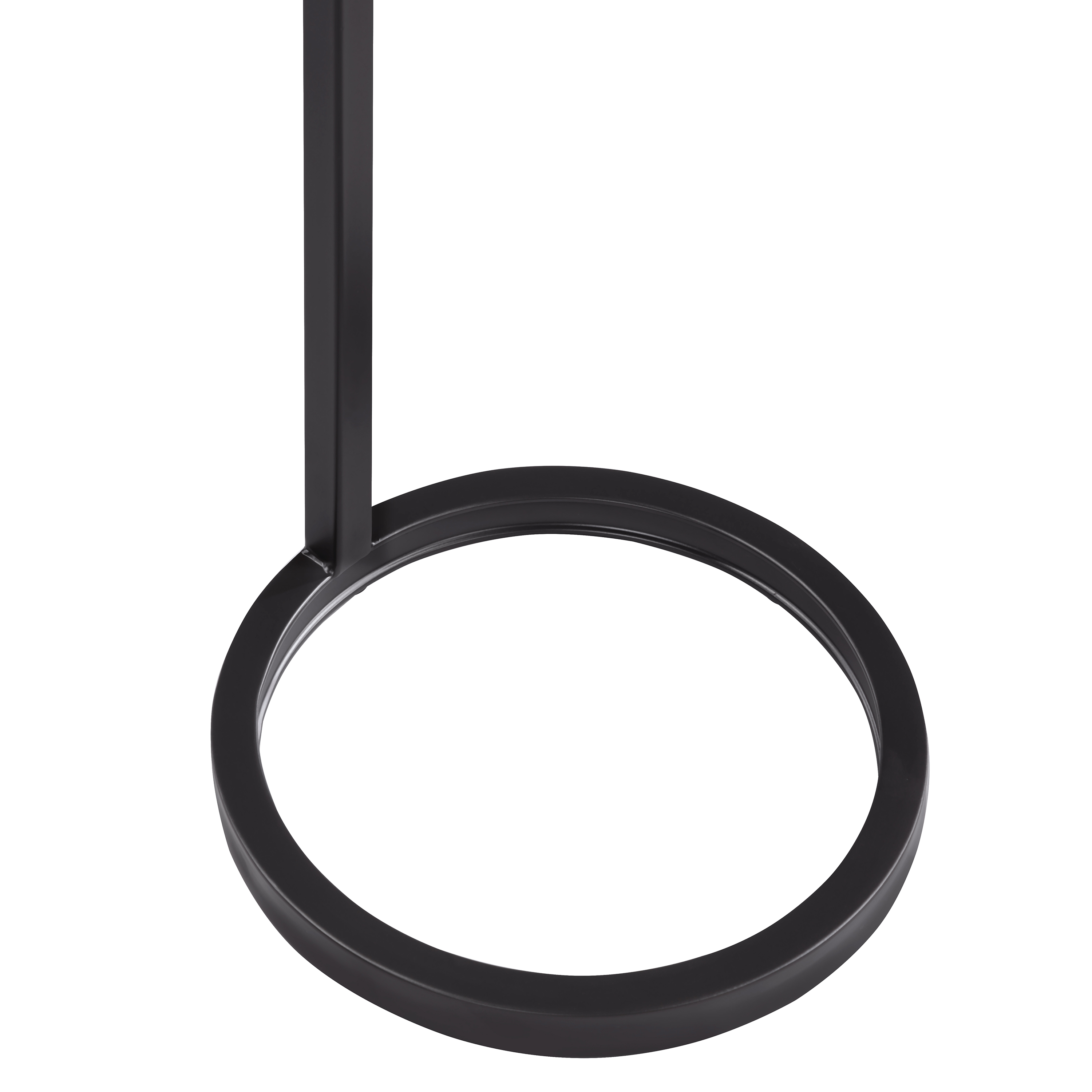 Yulee Matte Black C-Table Round Metal Accent Table – image 6