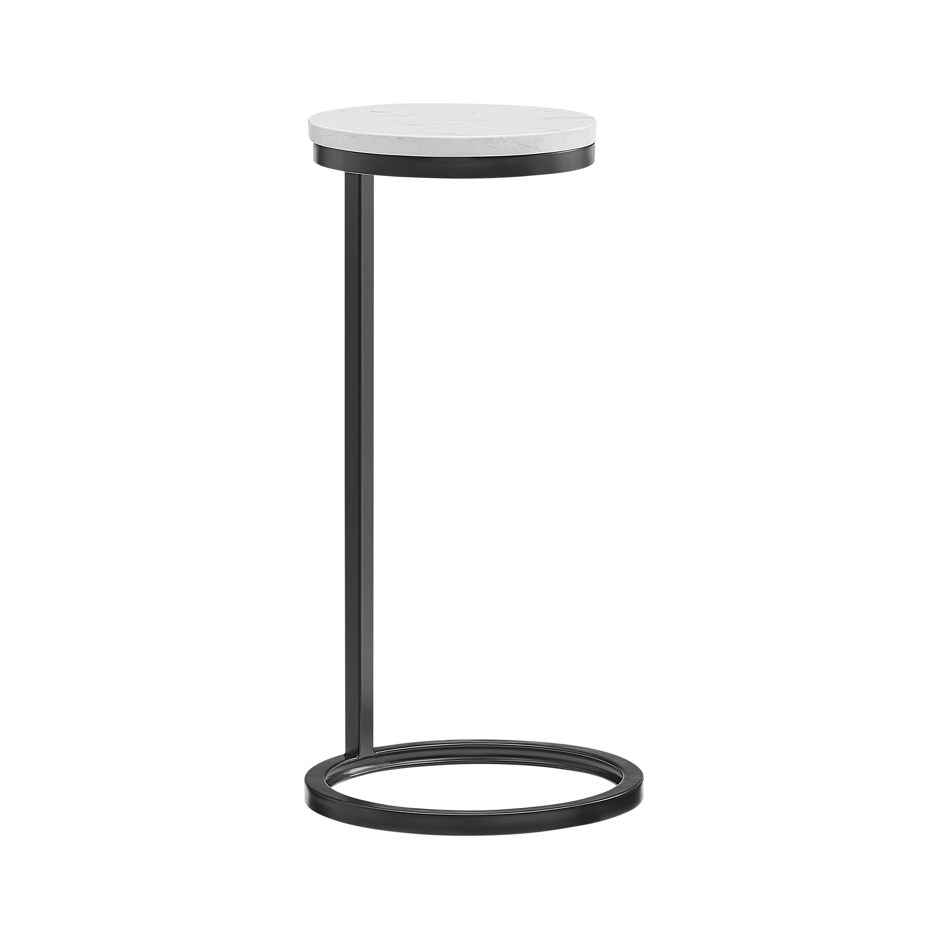 Cian Round Marble Accent C-Table - Sleek Space-Saving Design – image 2