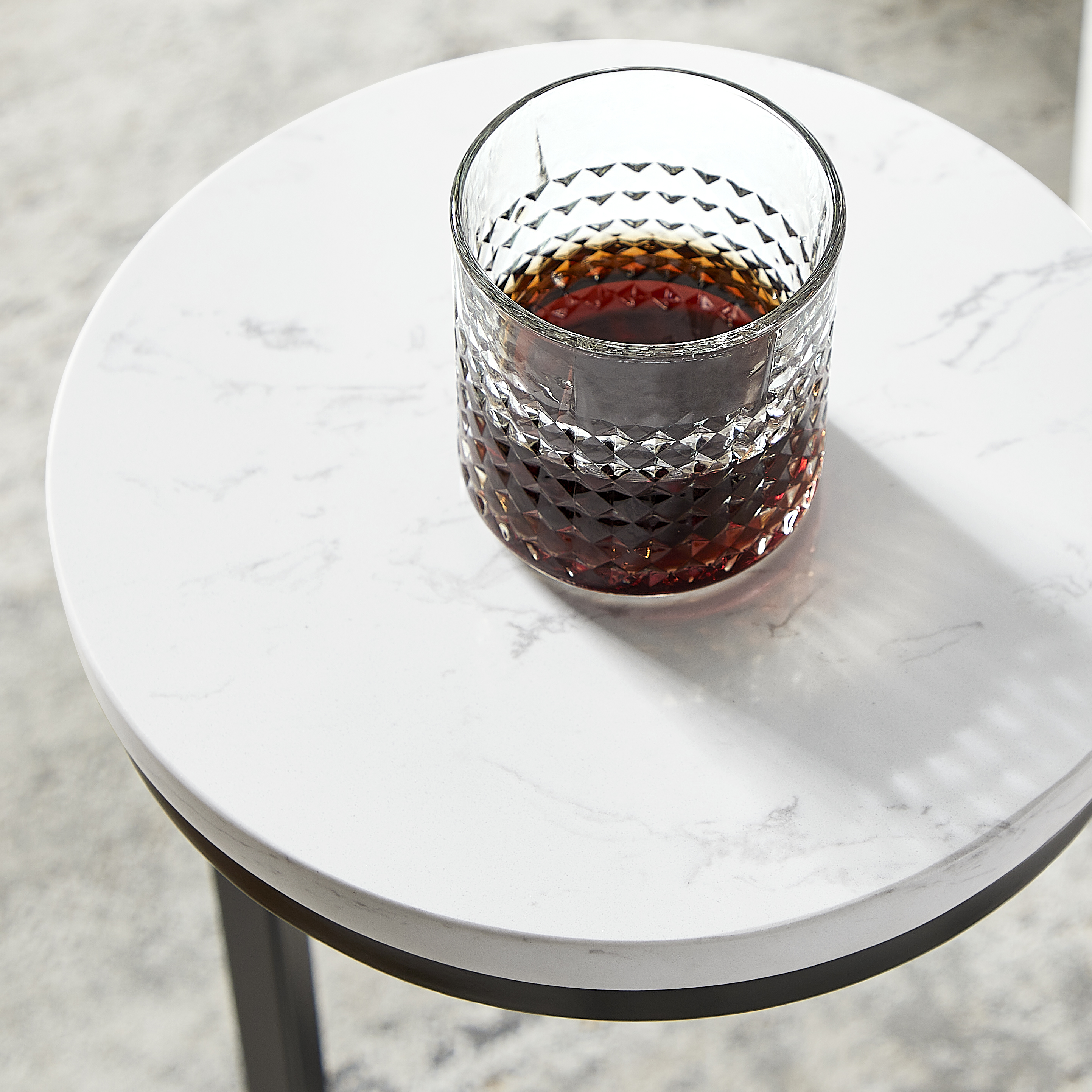 Cian Round Marble Accent C-Table - Sleek Space-Saving Design – image 4