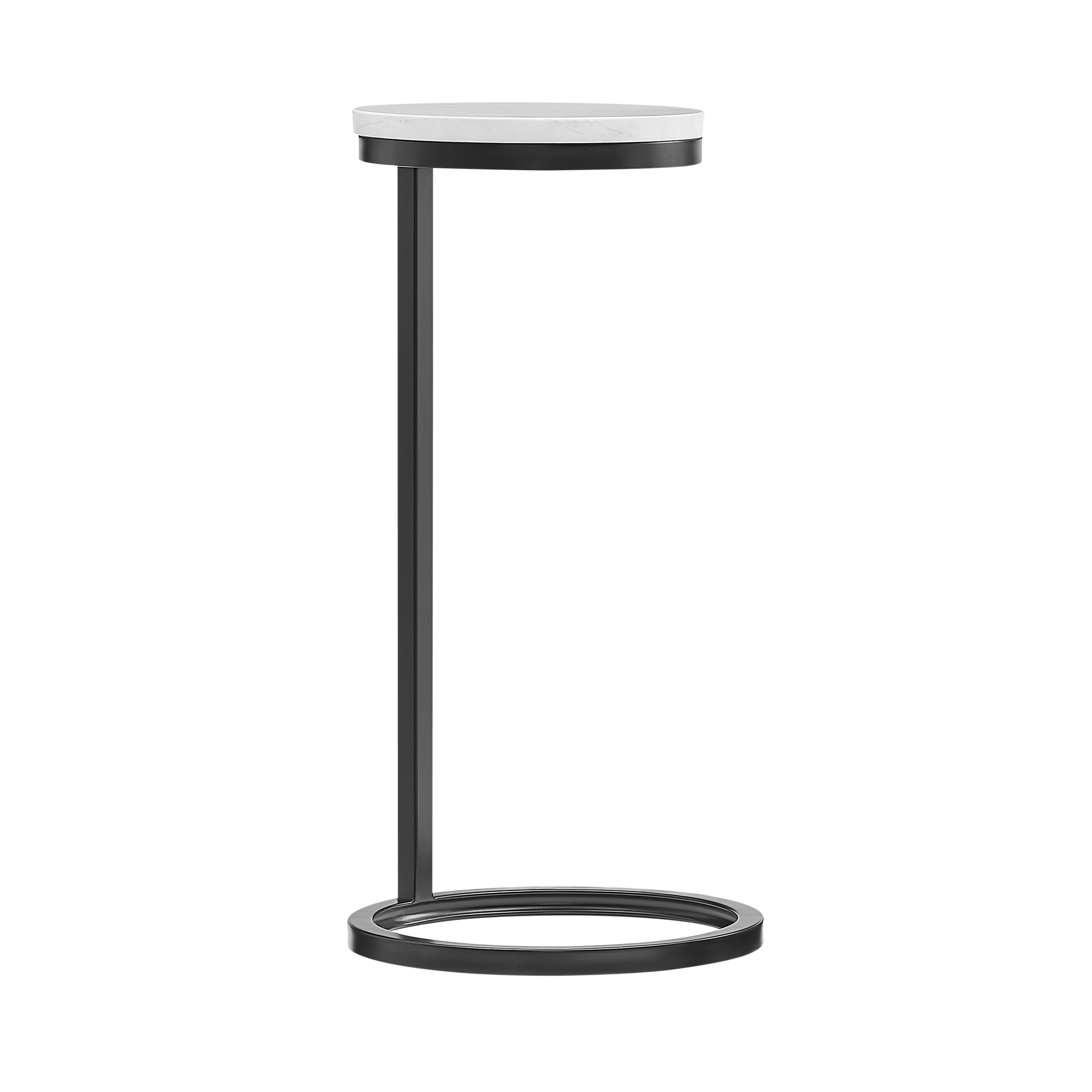 Cian Round Marble Accent C-Table - Sleek Space-Saving Design – image 5