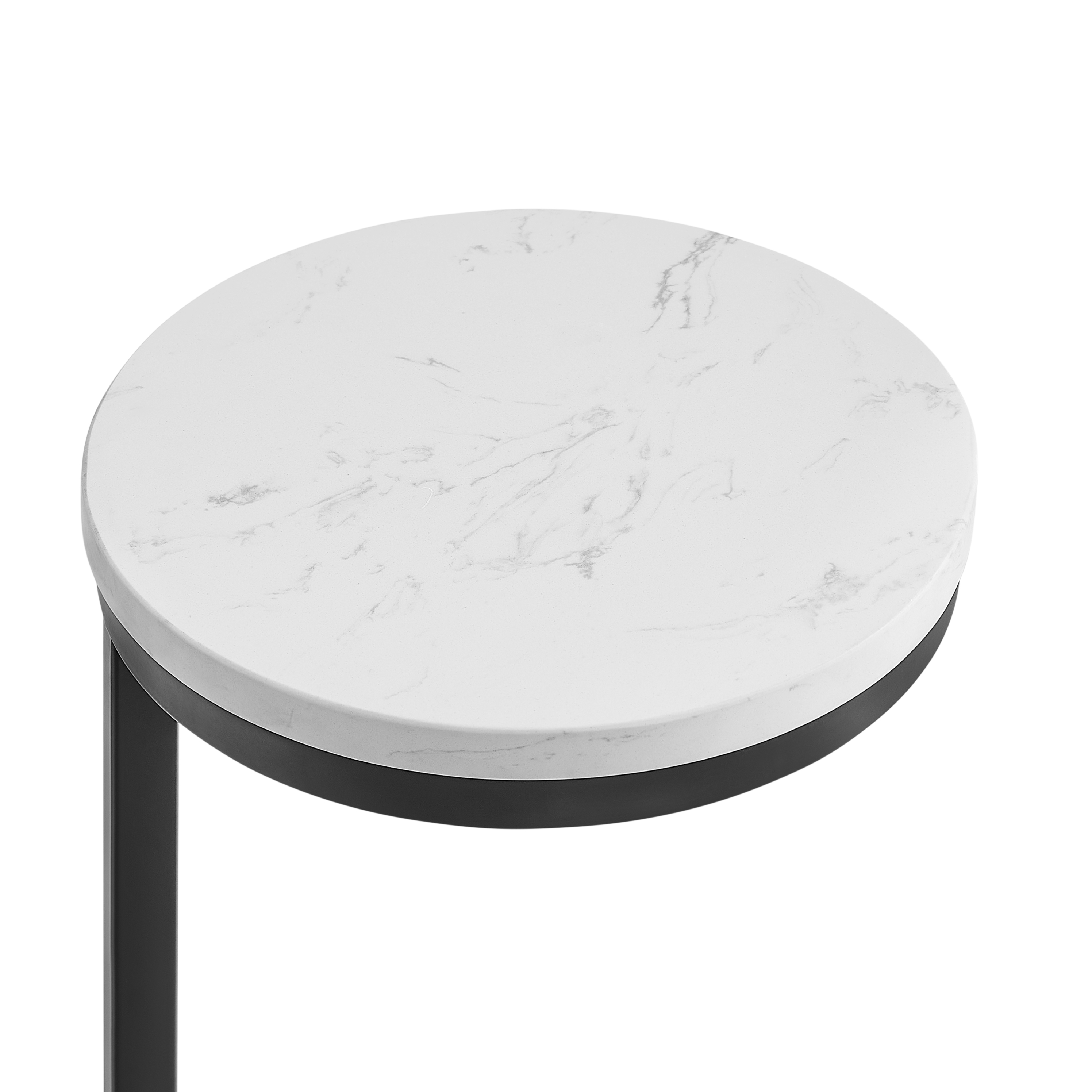 Cian Round Marble Accent C-Table - Sleek Space-Saving Design – image 7