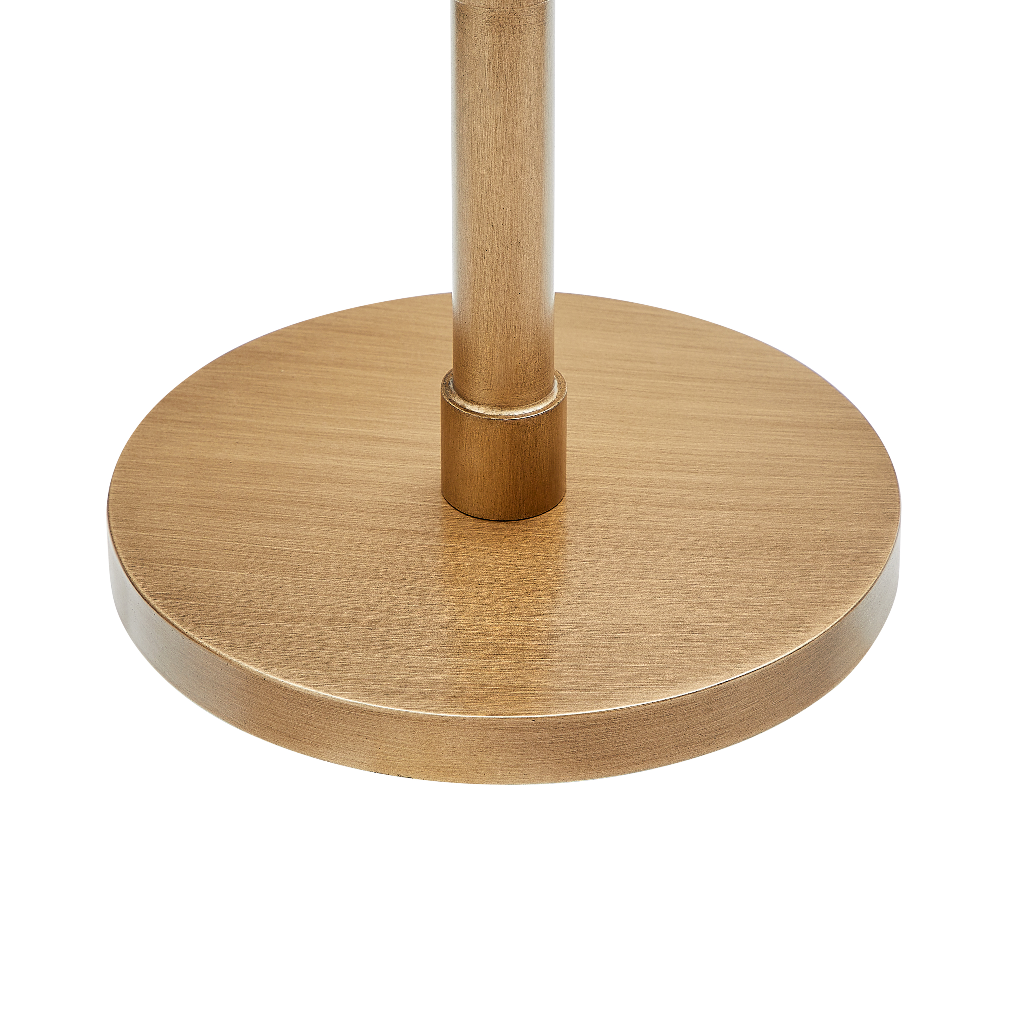 Metaire Round Antique Brass Accent Table with Adjustable Height Pedestal Base – image 7