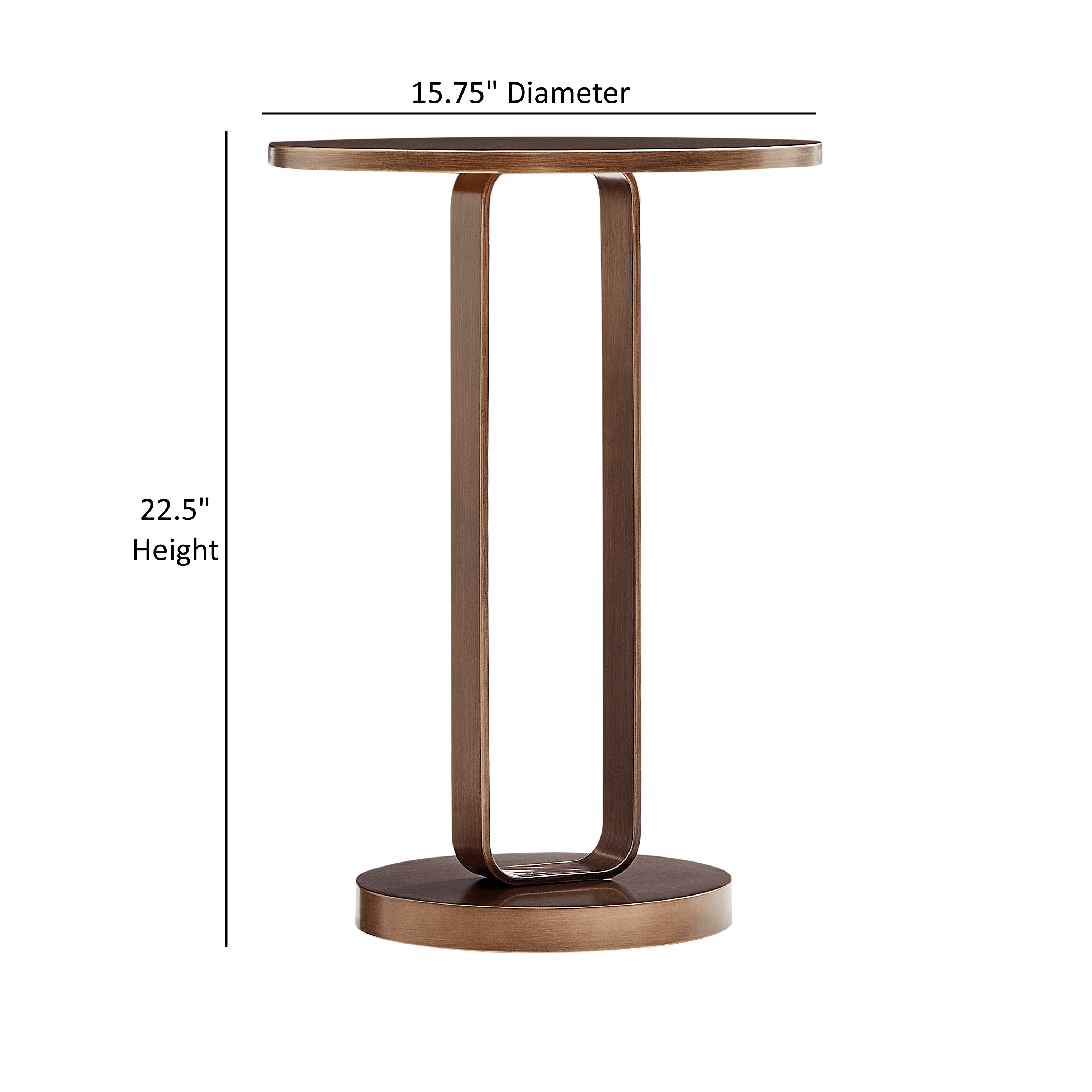 Talia Sculptural Round Accent Table in Antique Bronze – image 10