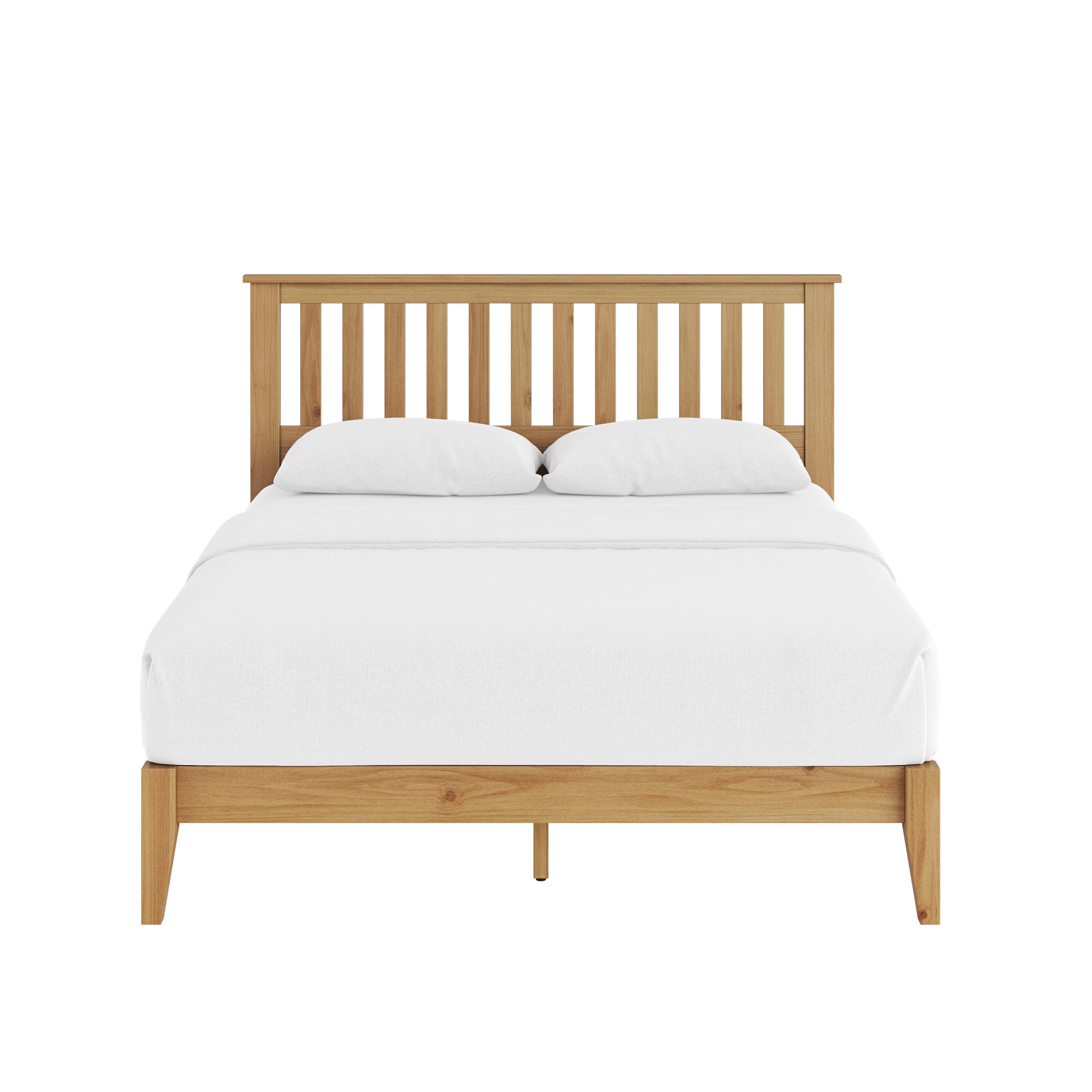Serene Mission Style Platform Bed in Pine – image 3