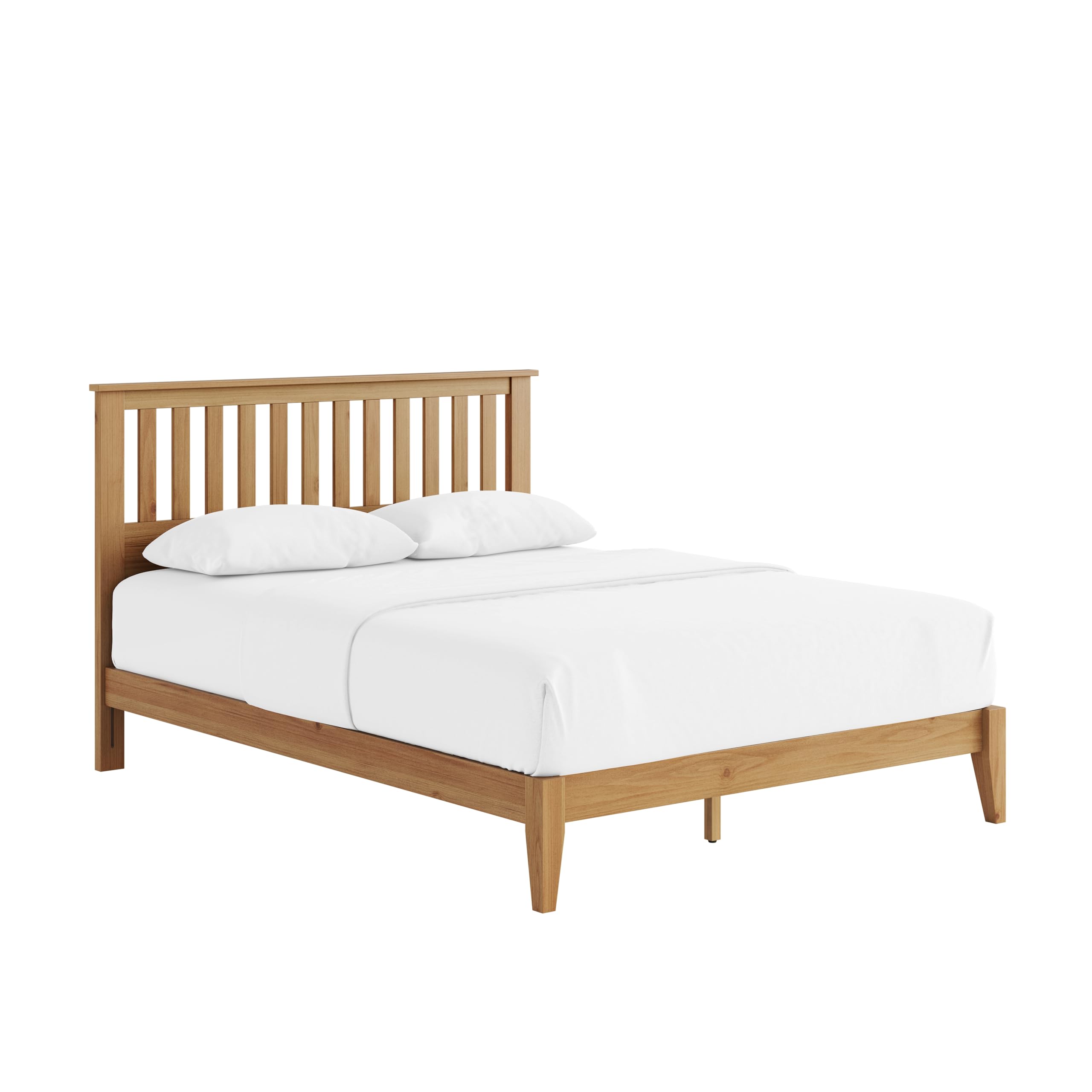 Serene Mission Style Platform Bed in Pine – image 4