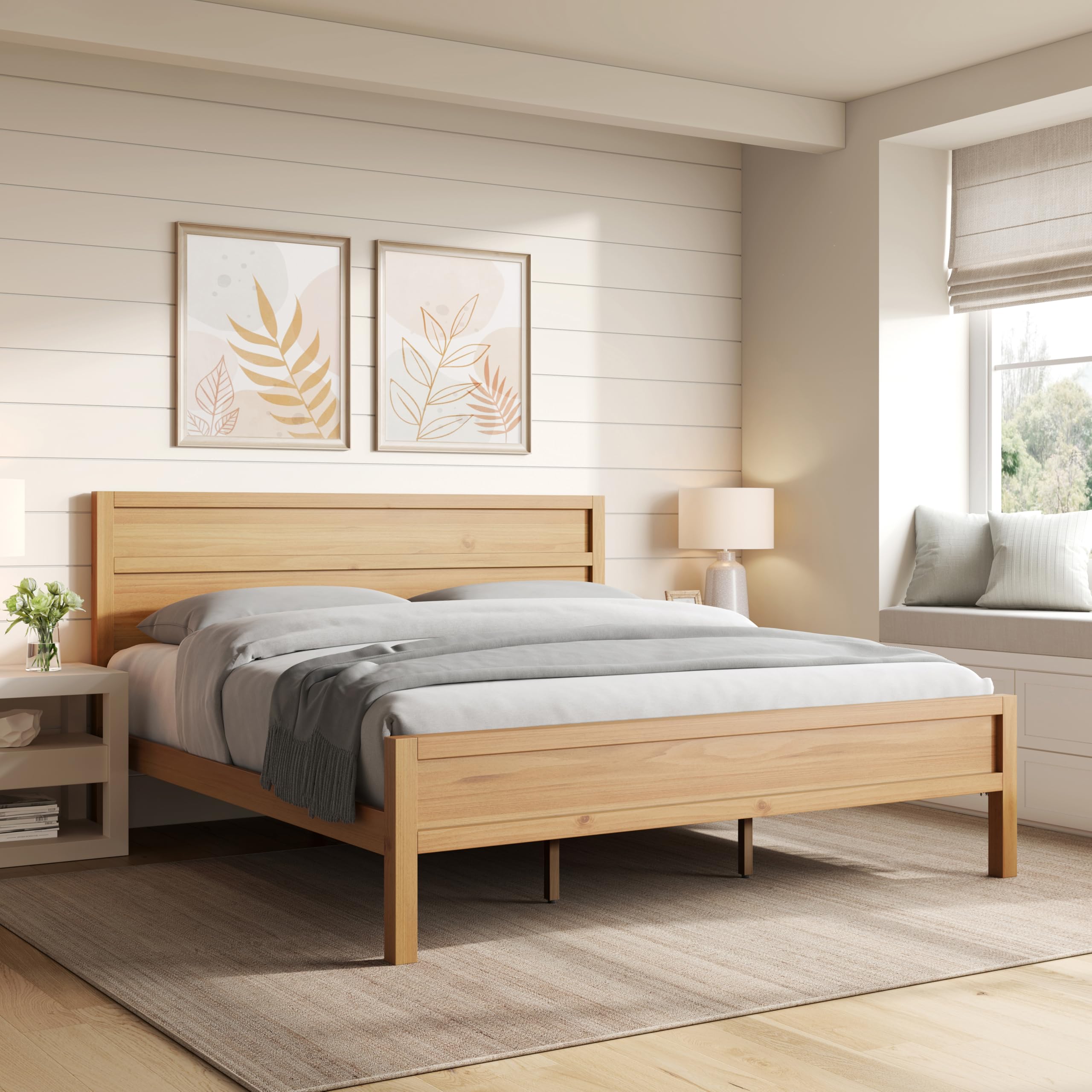 Clean-Line Platform Bed in Pine – image 2
