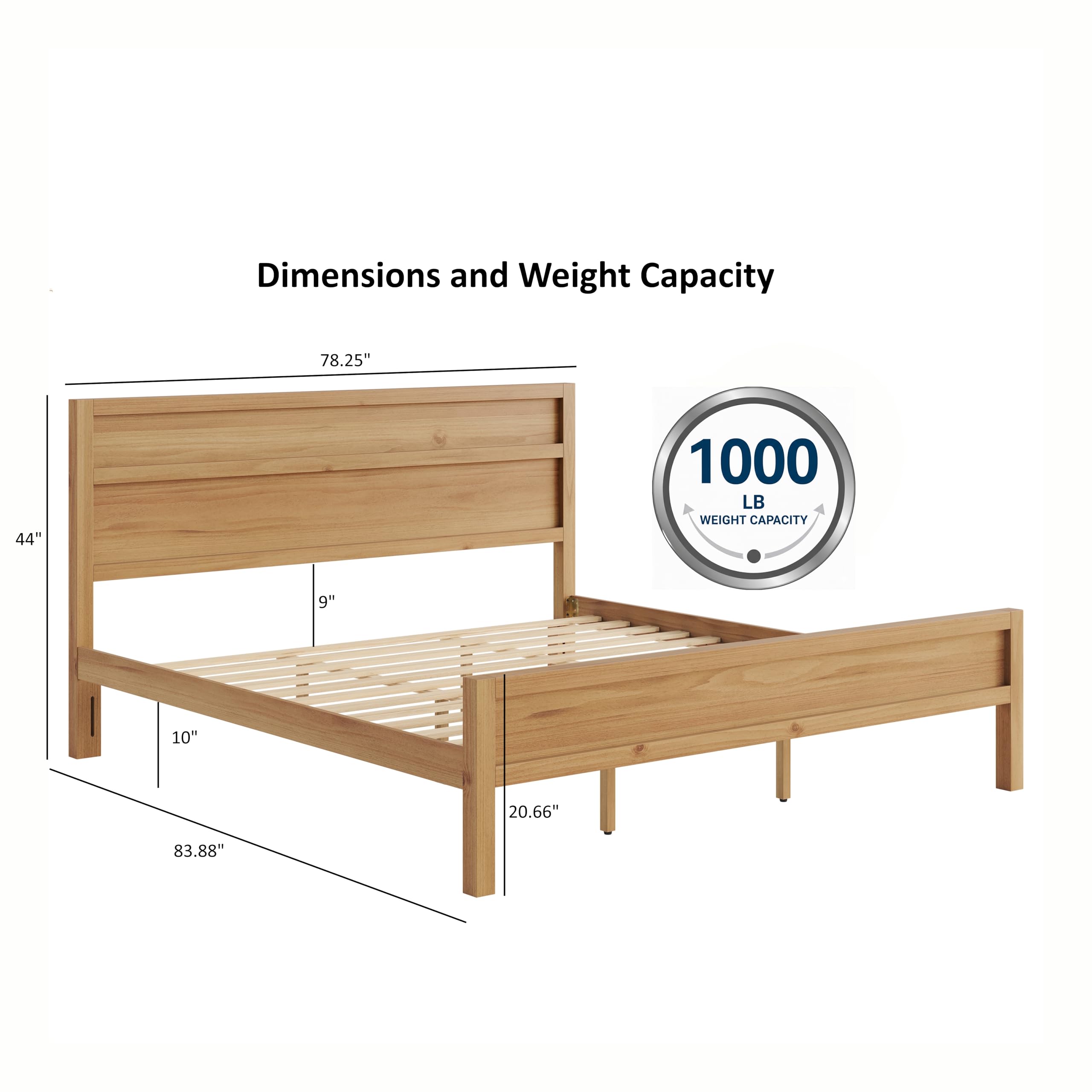 Clean-Line Platform Bed in Pine – image 6
