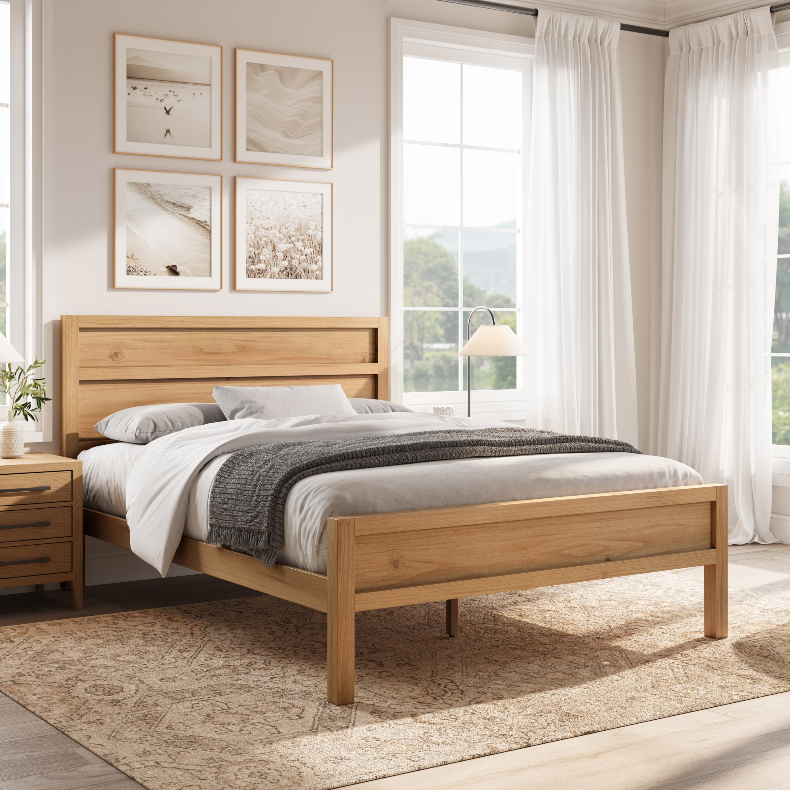 Clean-Line Platform Bed in Pine – image 2
