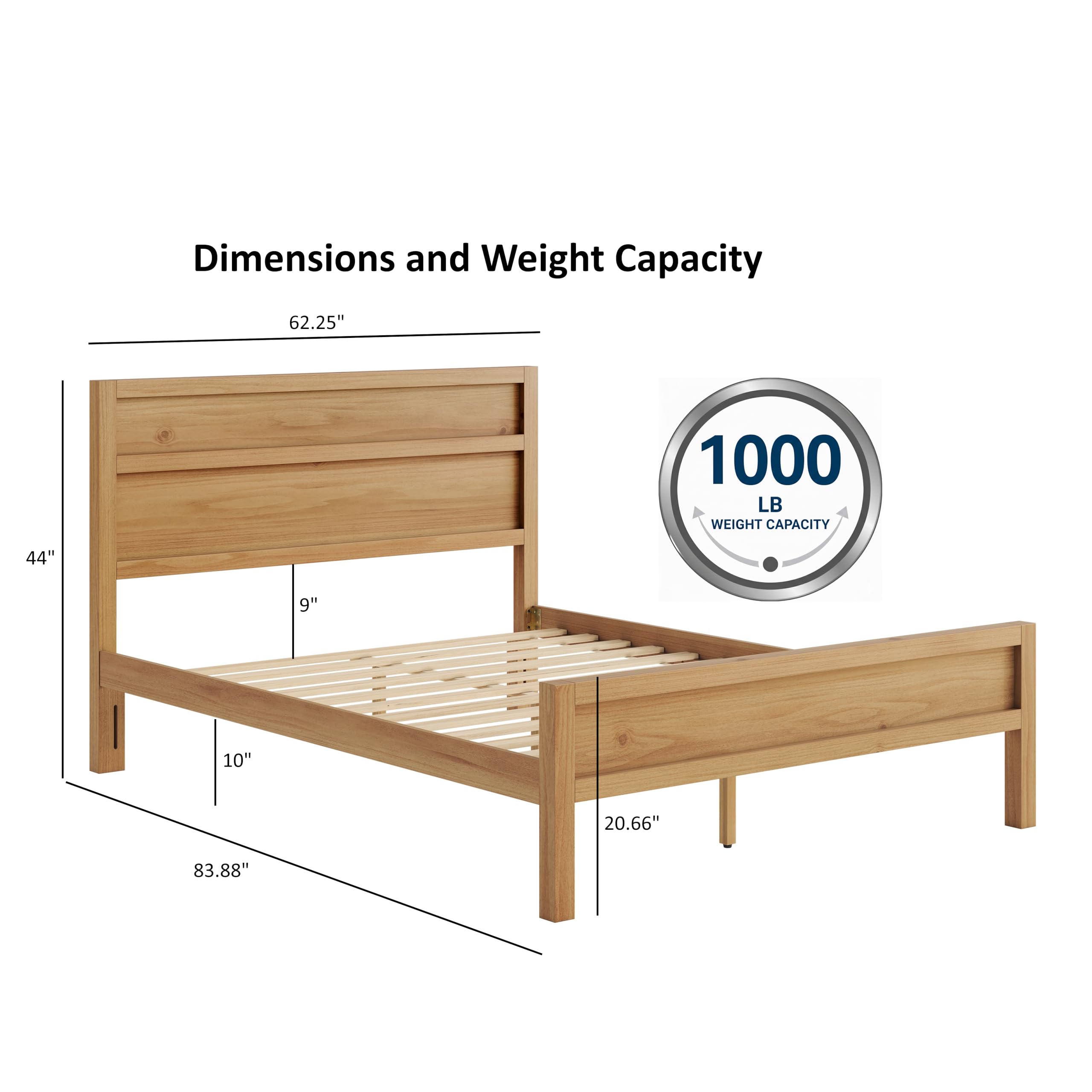 Clean-Line Platform Bed in Pine – image 6