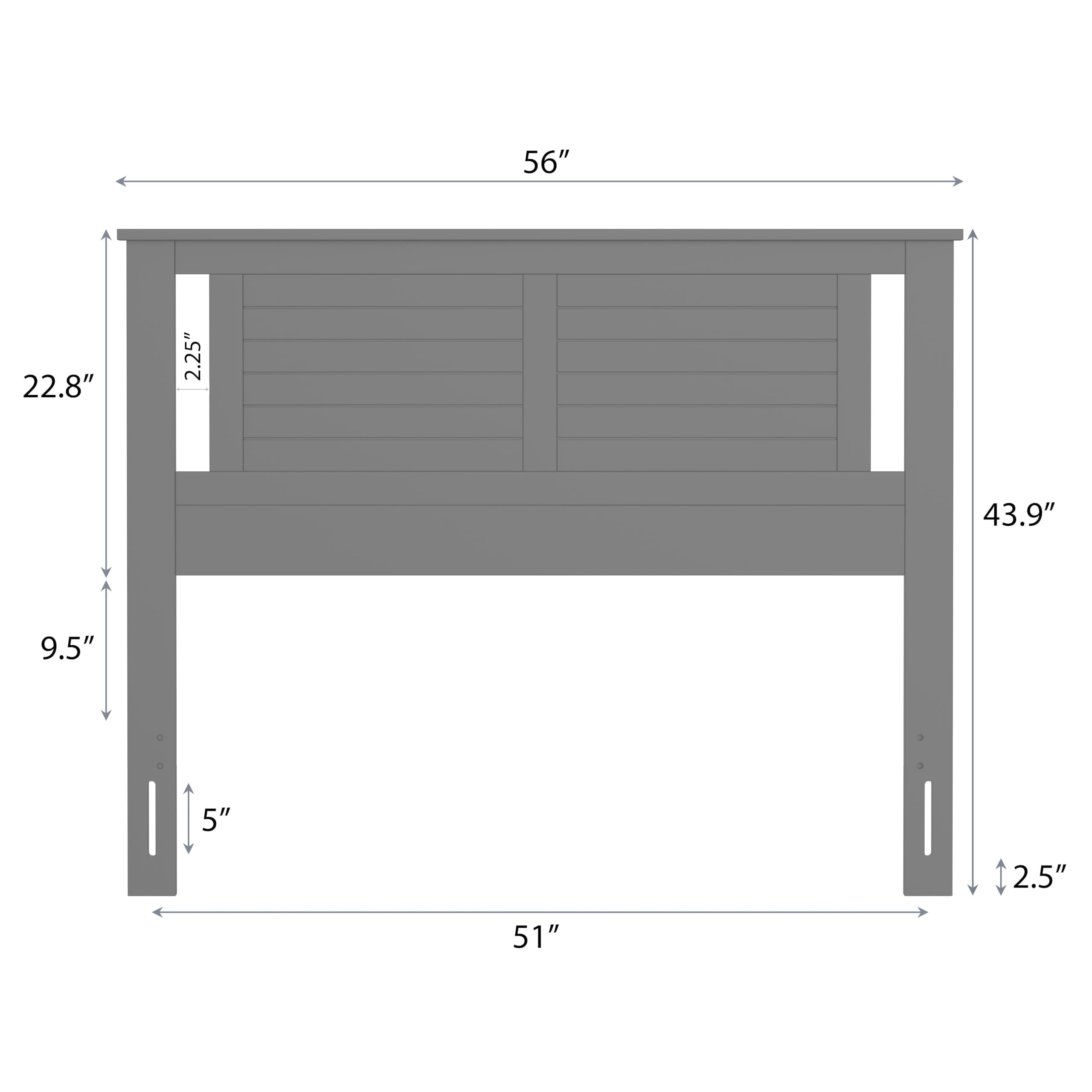 Wood Modern Farmhouse Panel Headboard with Horizontal Scoring in White – image 6
