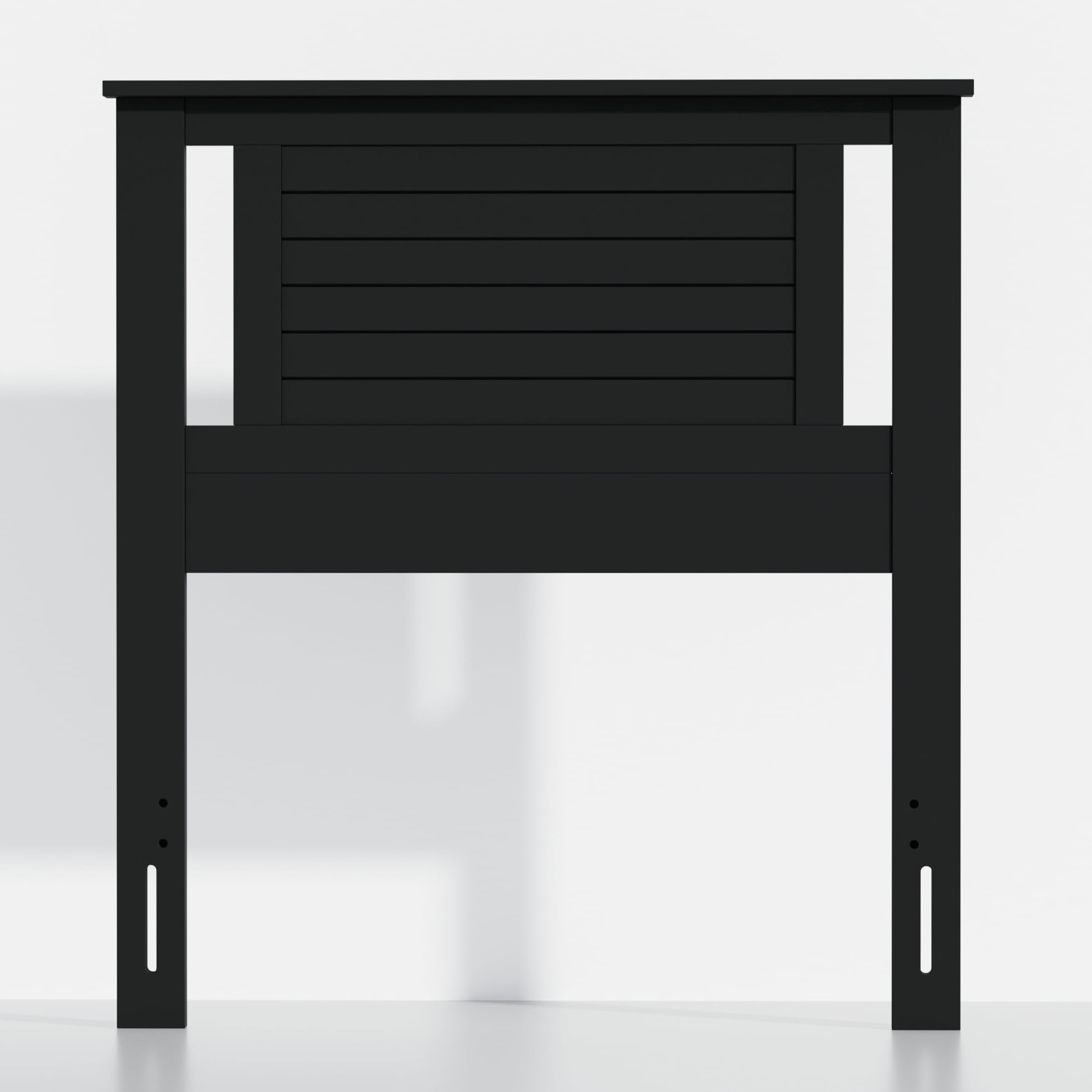 Serene Solid Wood Modern Farmhouse Panel Headboard with Horizontal Scoring in Black – image 2