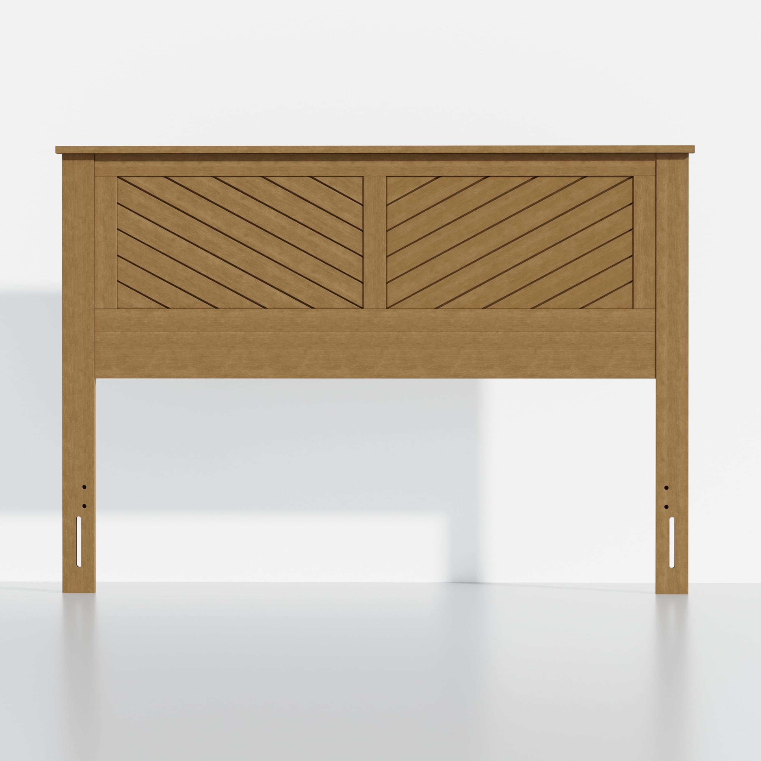 Serene Solid Wood Headboard with Chevron Scoring in Pine – image 2