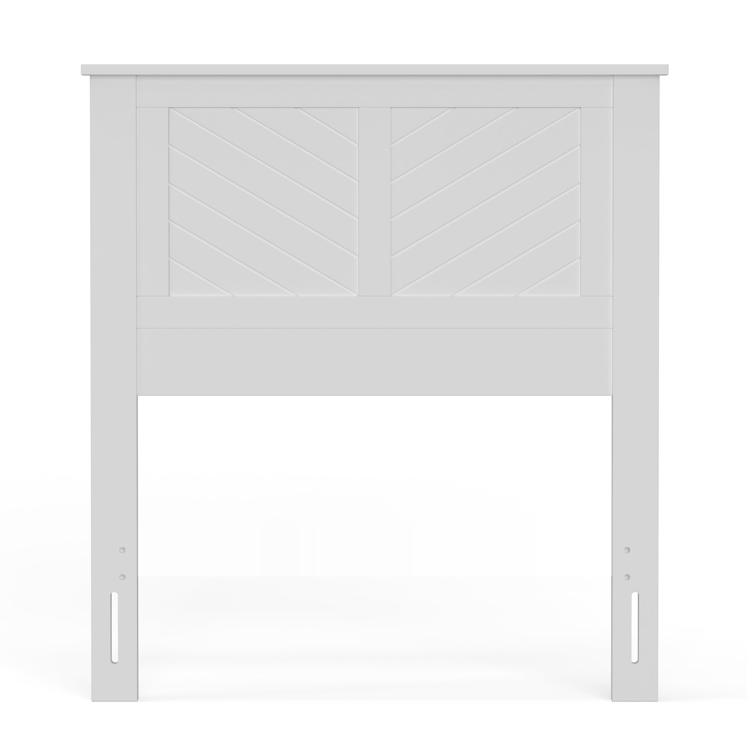 Wood Headboard with Chevron Scoring in White – image 6