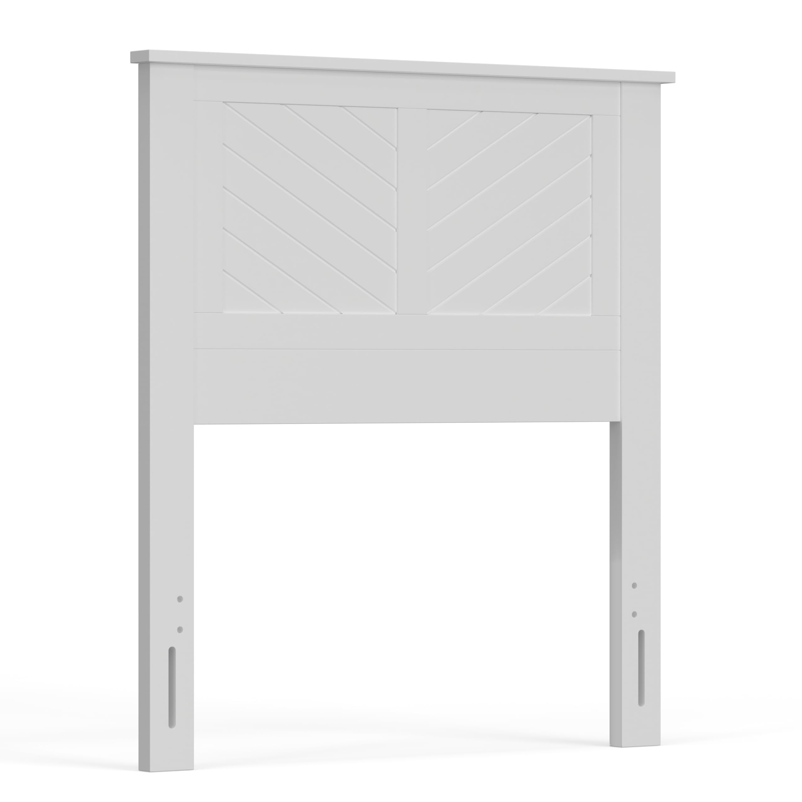 Wood Headboard with Chevron Scoring in White – image 7