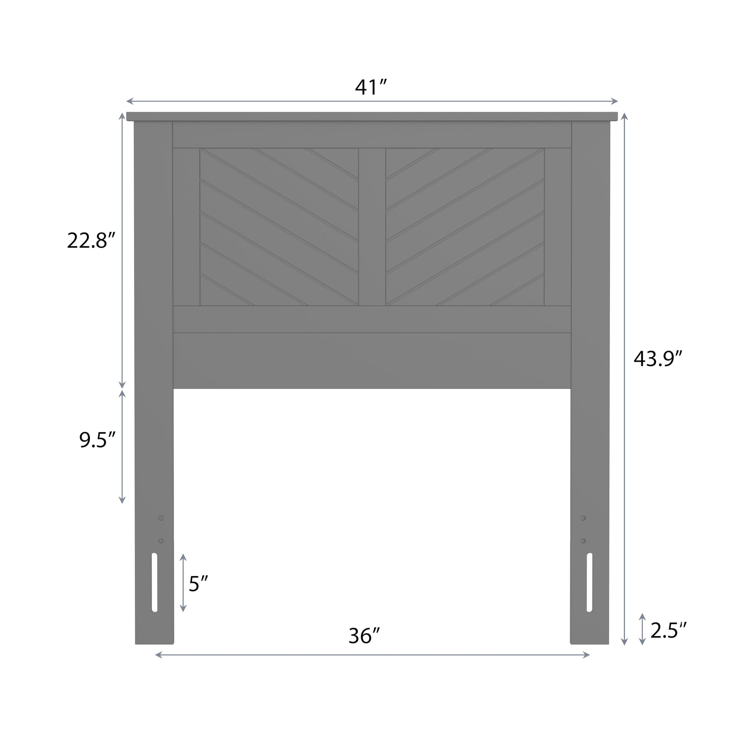 Wood Headboard with Chevron Scoring in White – image 9