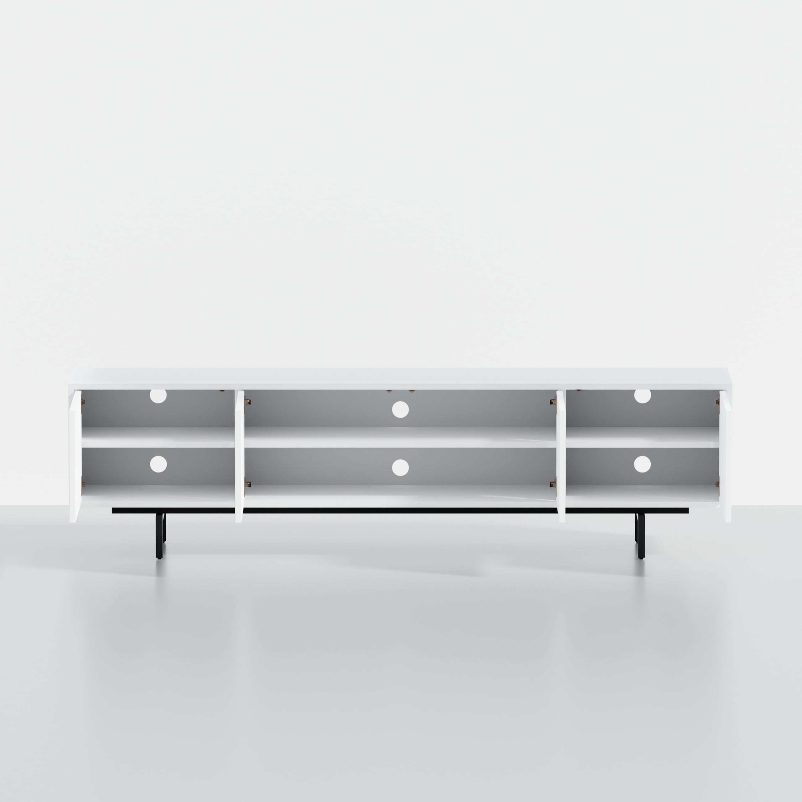 Norrhaus 75 x 20 Inch Modern TV Stand with 4-Doors – image 6