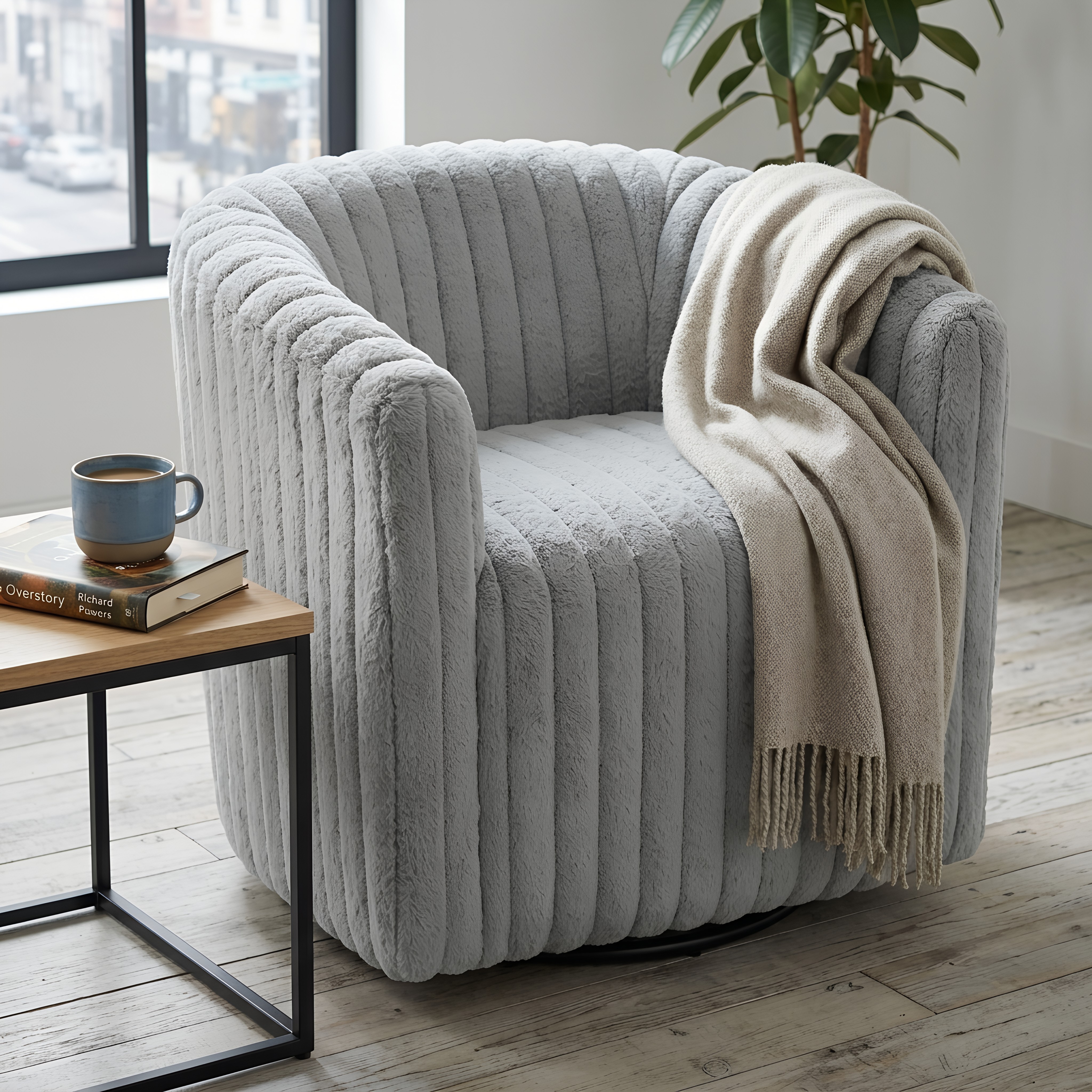 The Avondale Swivel Barrel Chair in Ultra Soft, Plush Jumbo Cord – image 10