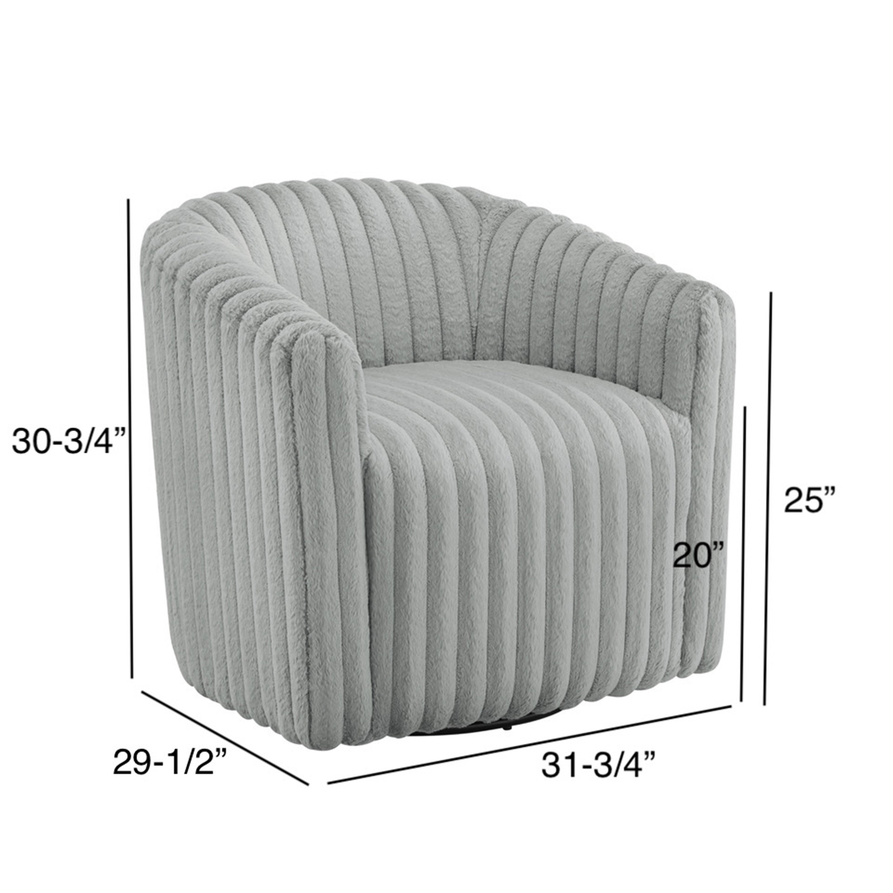 The Avondale Swivel Barrel Chair in Ultra Soft, Plush Jumbo Cord – image 12