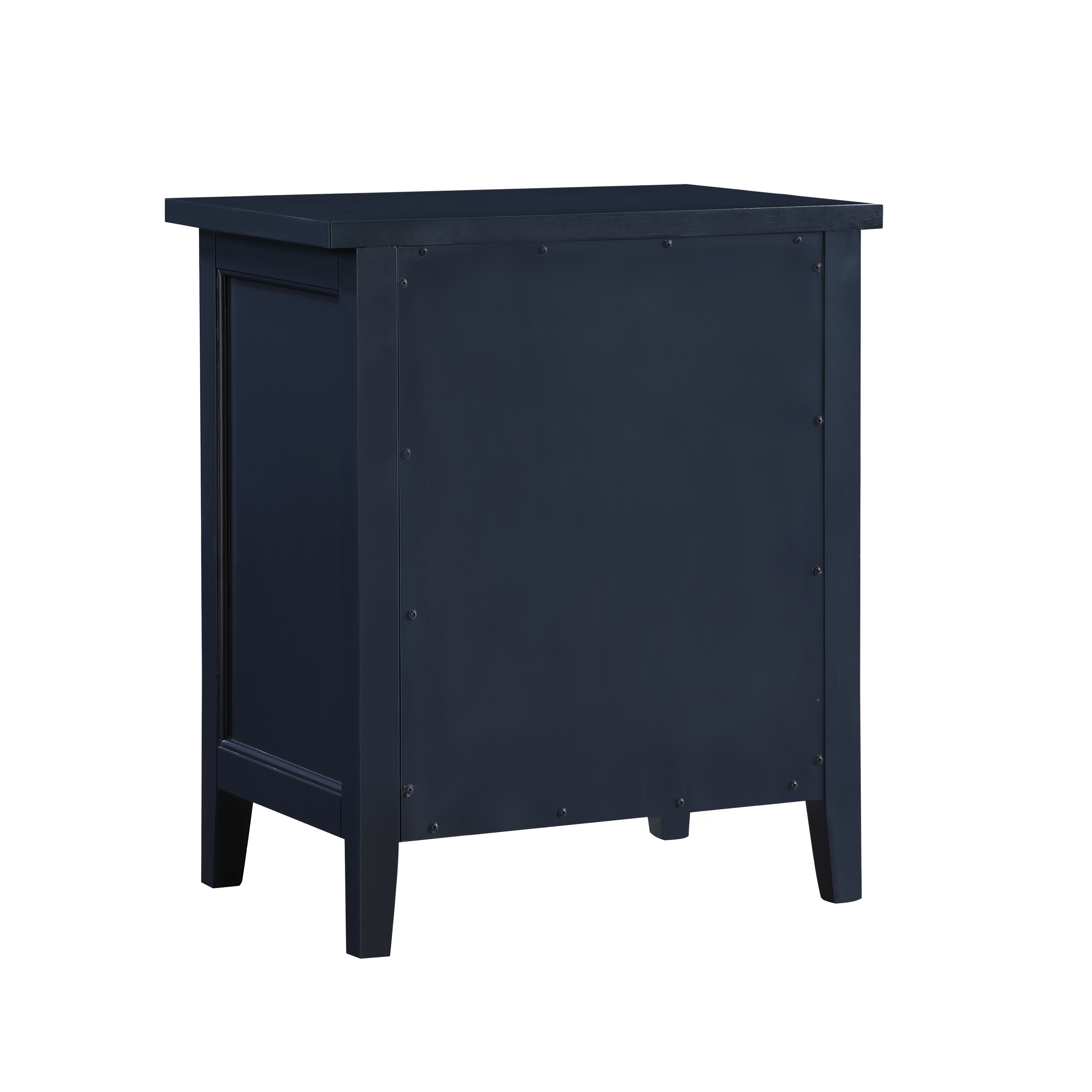 Lawton 3-Drawer Nightstand with Tapered Legs and Nickel Finished Pulls - Midnight Blue – image 8