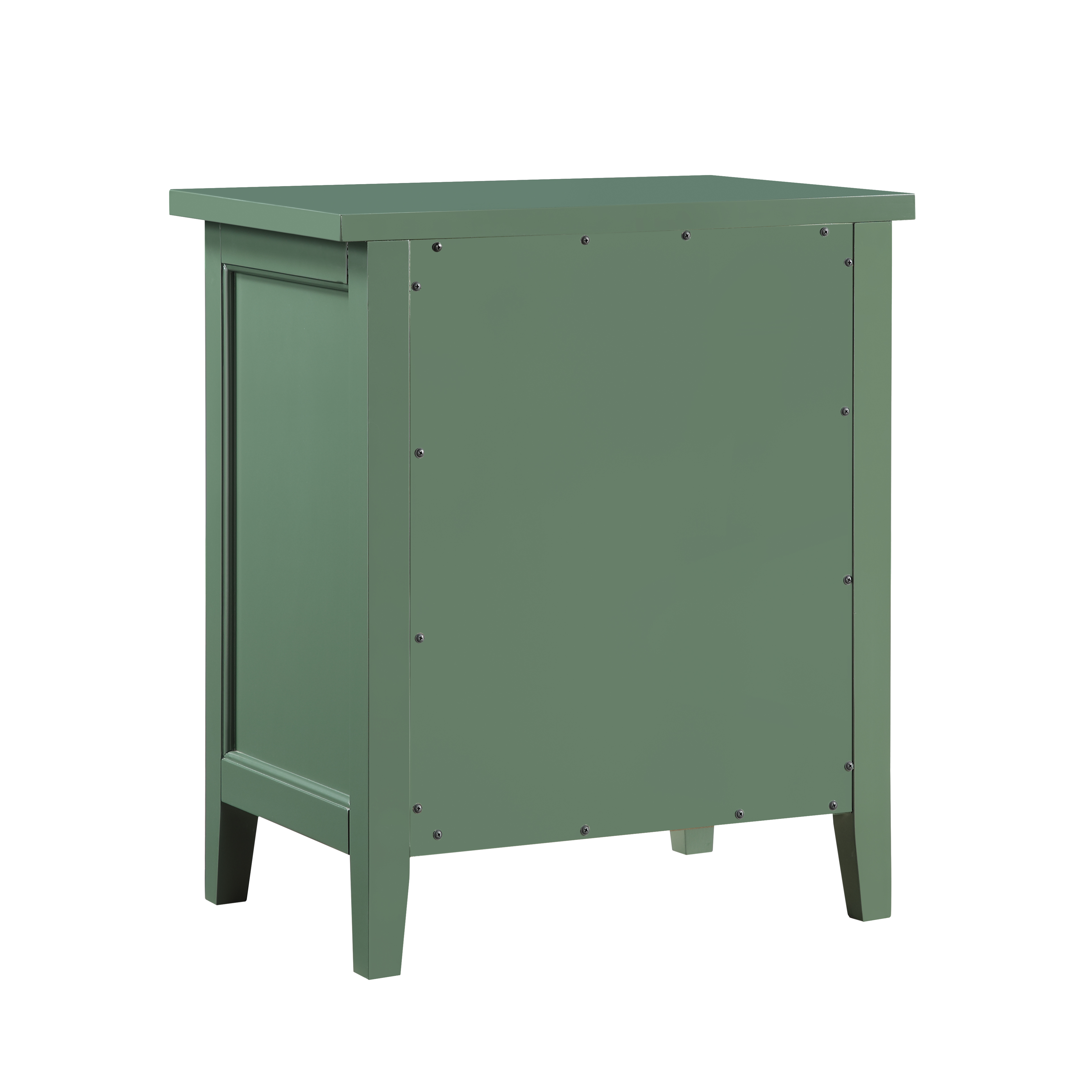 Lawton 3-Drawer Nightstand with Tapered Legs and Nickel Finished Pulls - Vintage Green – image 6