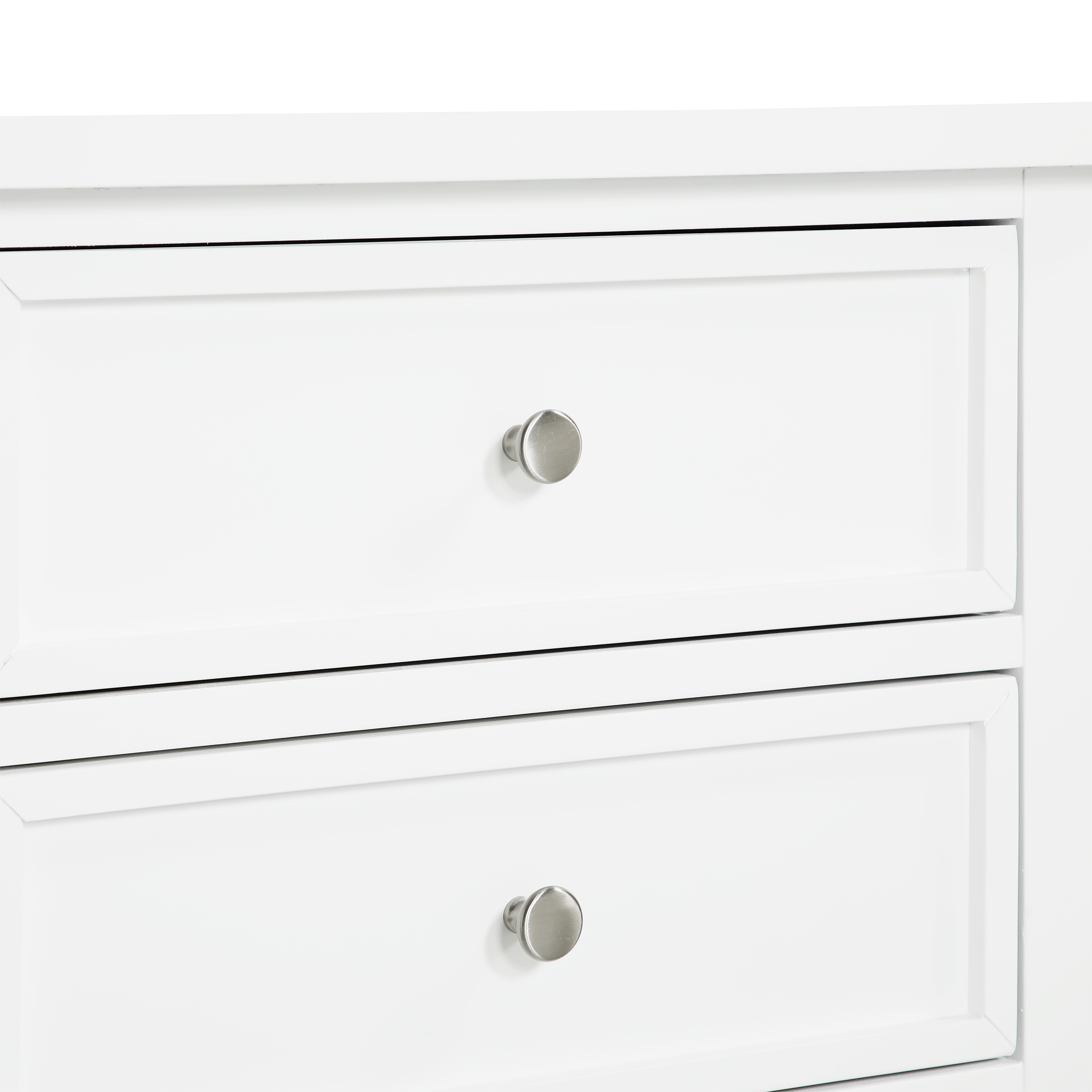 Lawton 3-Drawer Nightstand with Tapered Legs and Nickel Finished Pulls - White – image 10