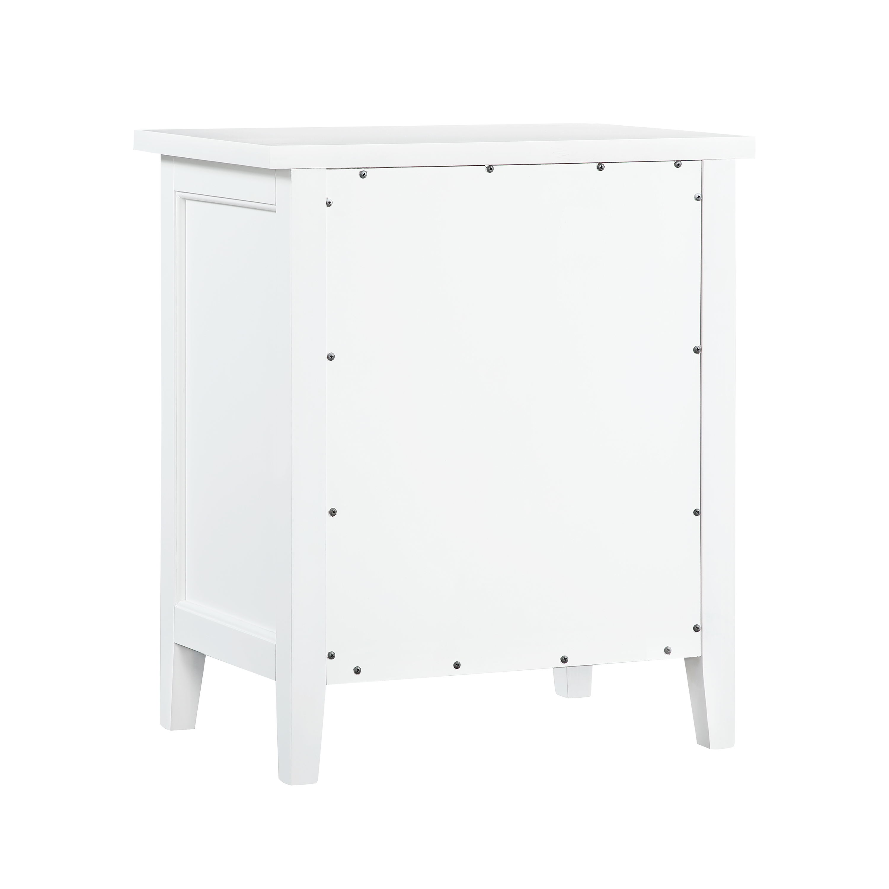 Lawton 3-Drawer Nightstand with Tapered Legs and Nickel Finished Pulls - White – image 7