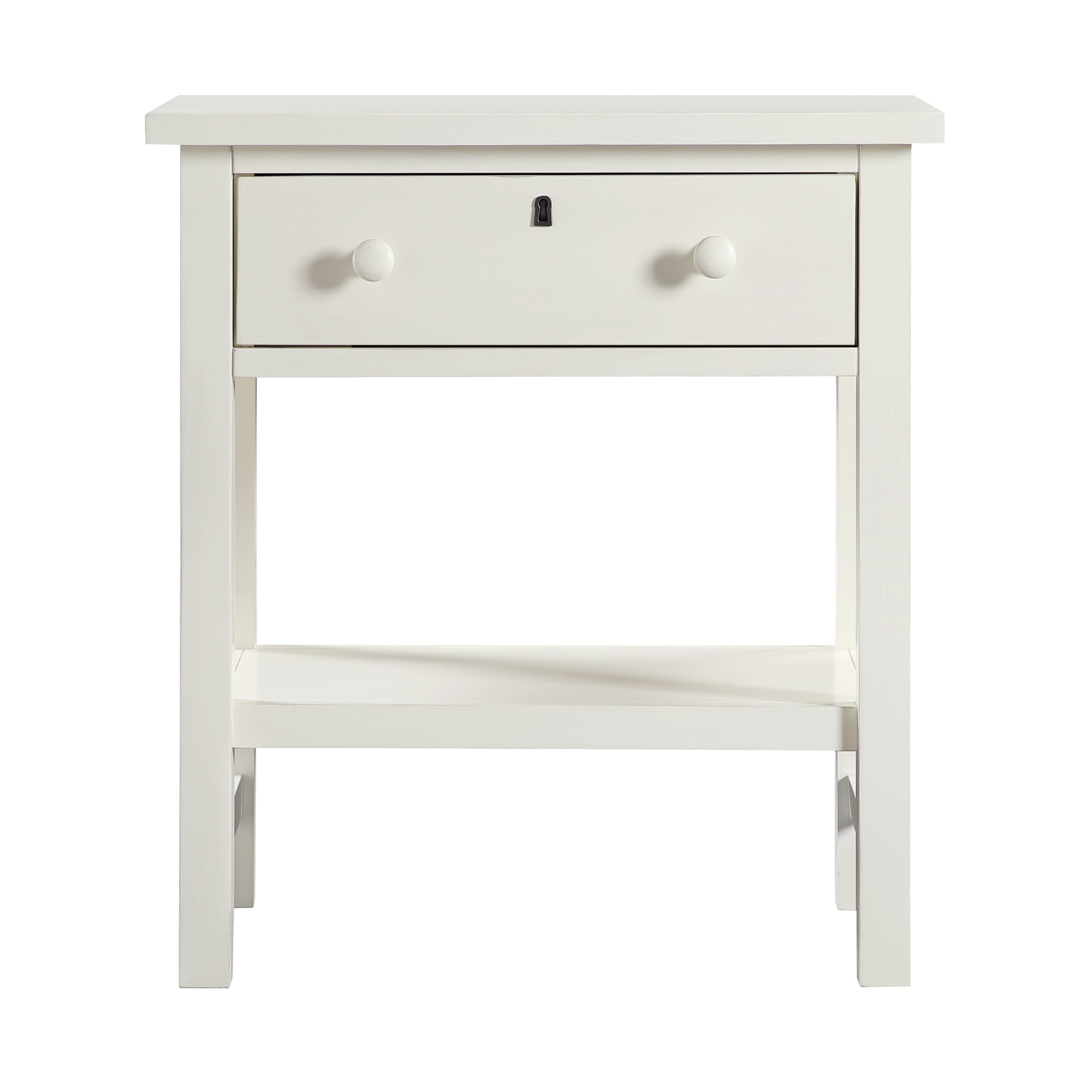 Farmington Farmhouse Style 1-Drawer Storage Nightstand with Shelf – image 2