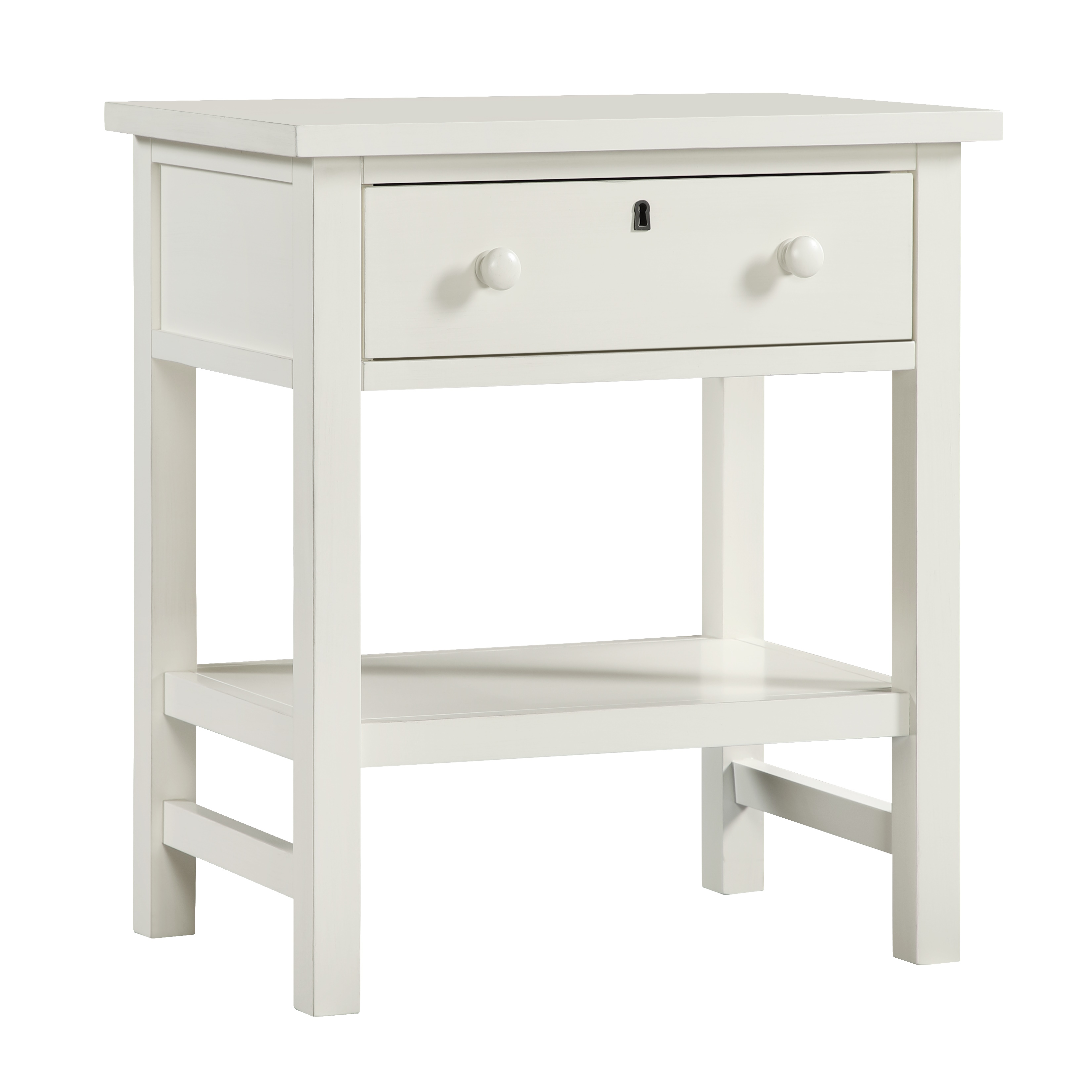 Farmington Farmhouse Style 1-Drawer Storage Nightstand with Shelf – image 3