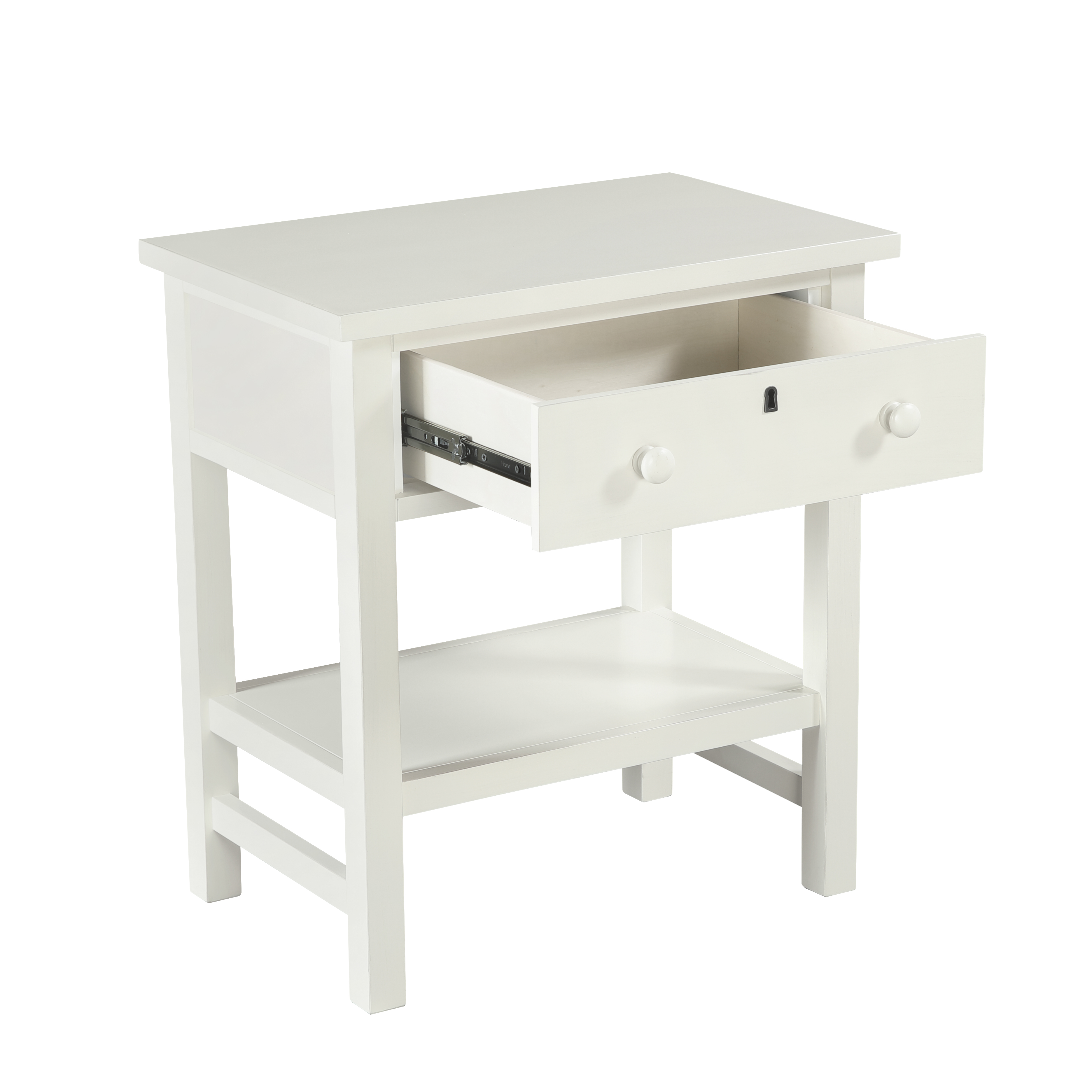 Farmington Farmhouse Style 1-Drawer Storage Nightstand with Shelf – image 6