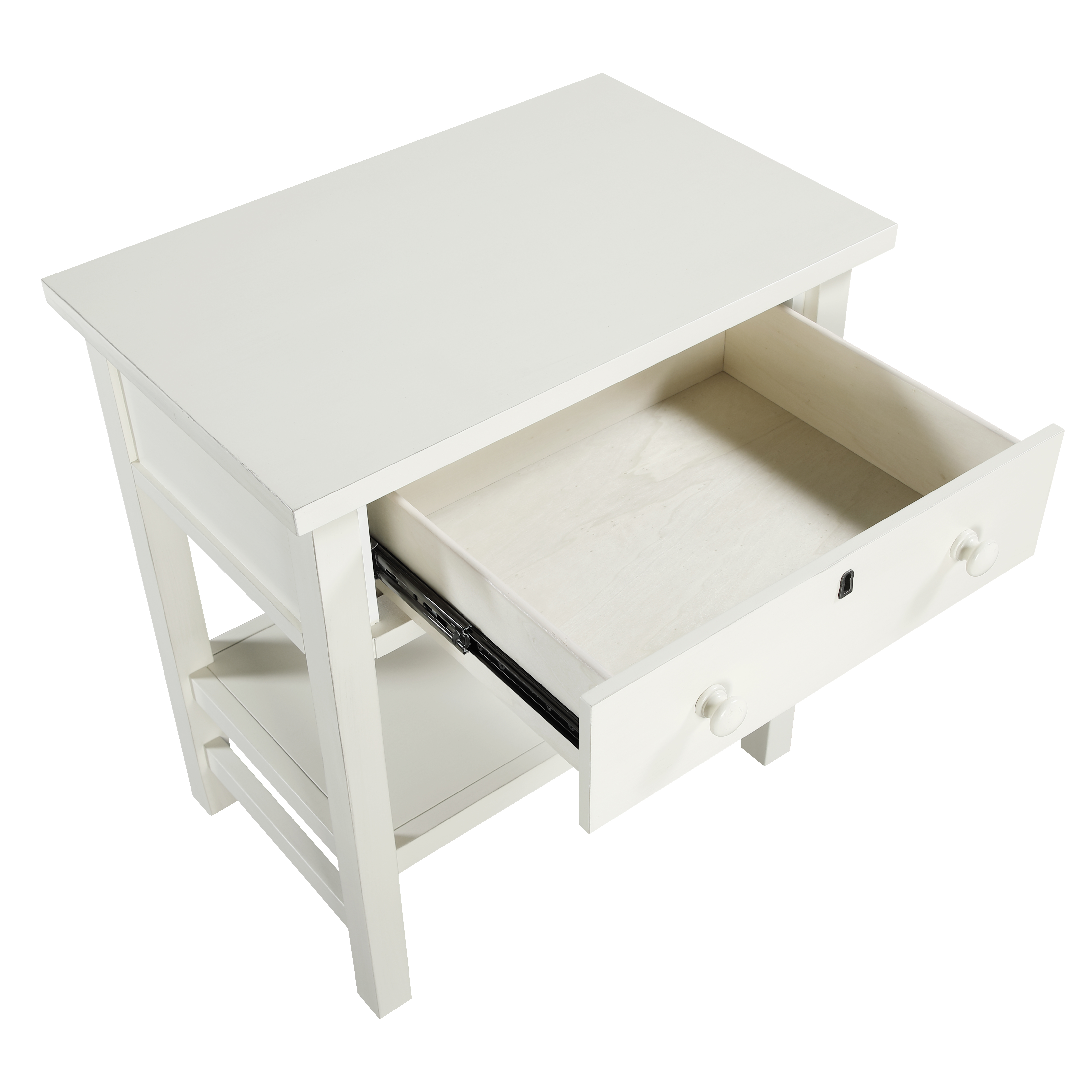 Farmington Farmhouse Style 1-Drawer Storage Nightstand with Shelf – image 7