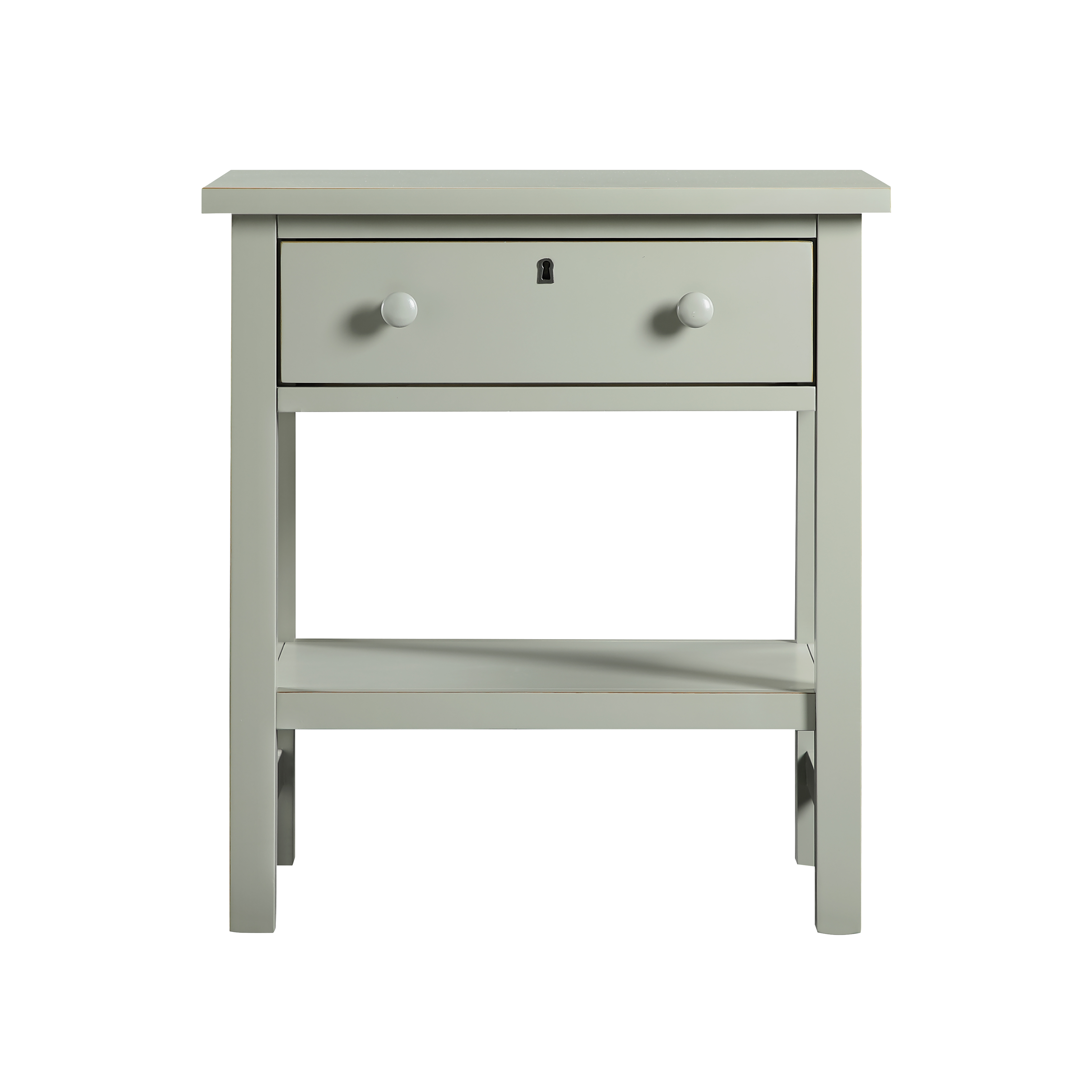 Farmington Farmhouse Style 1-Drawer Storage Nightstand with Shelf - Antique Grey – image 9