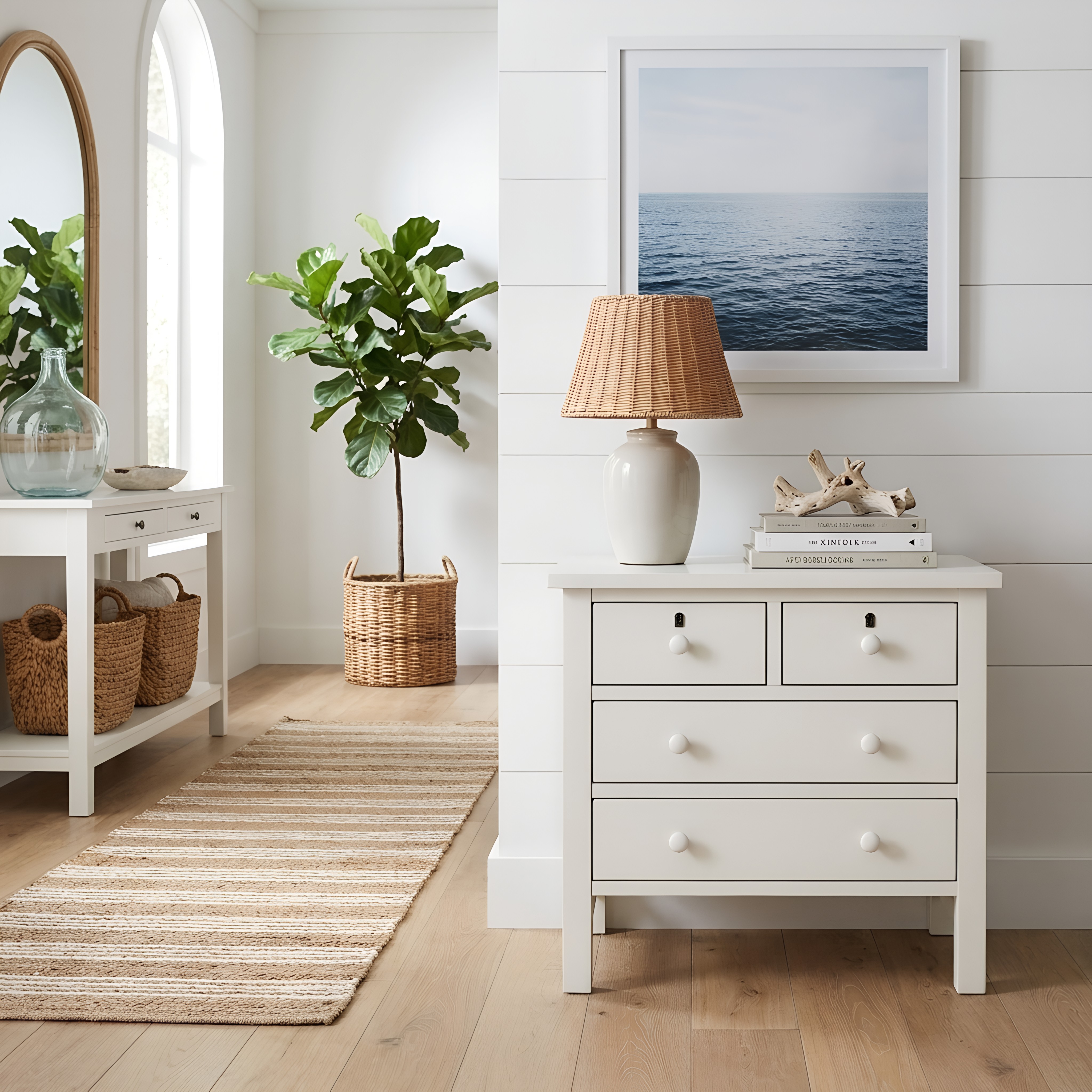 Greensboro 4-Drawer Storage Nightstand with Faux Keyhole Accents and Wooden Knobs – image 3