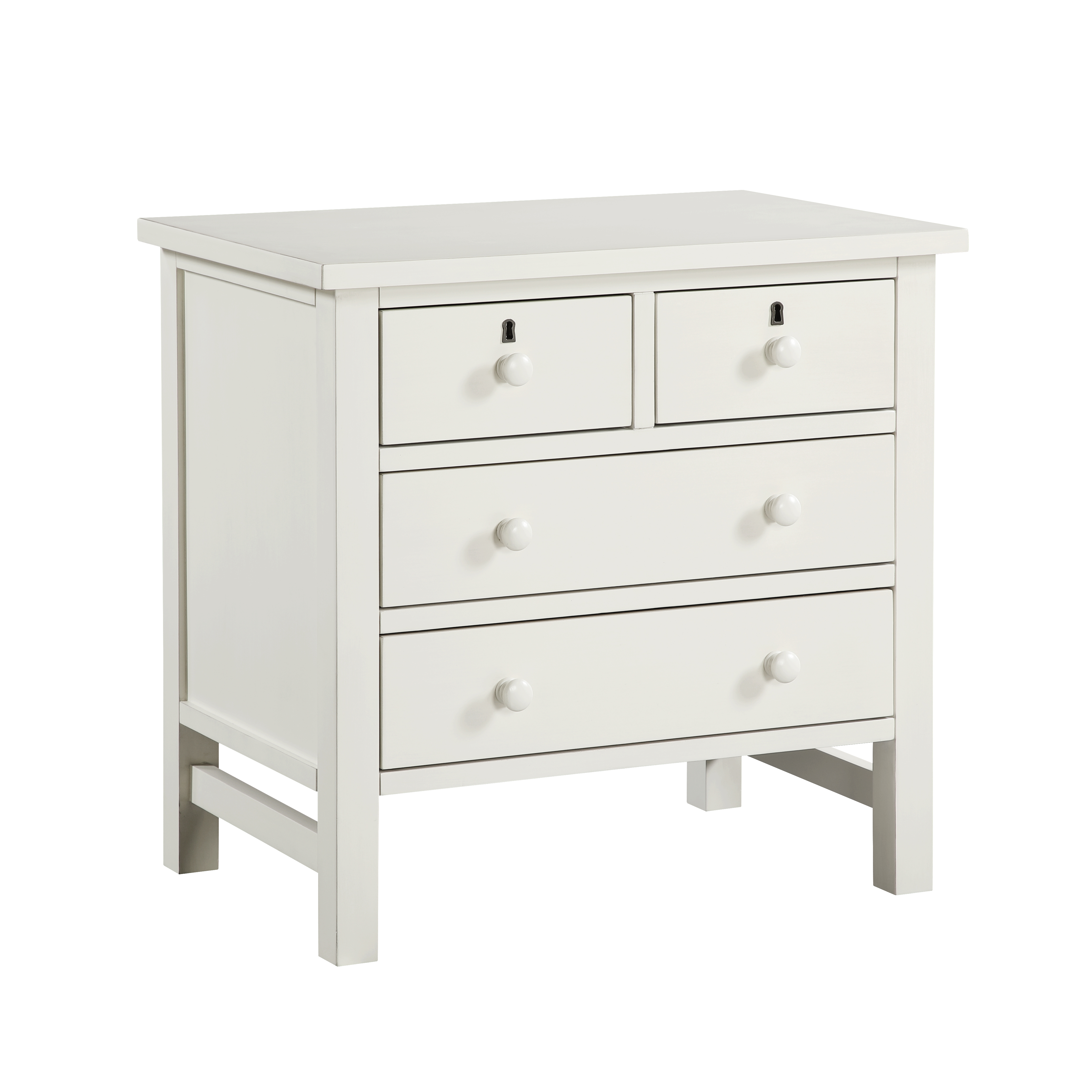 Greensboro 4-Drawer Storage Nightstand with Faux Keyhole Accents and Wooden Knobs – image 5