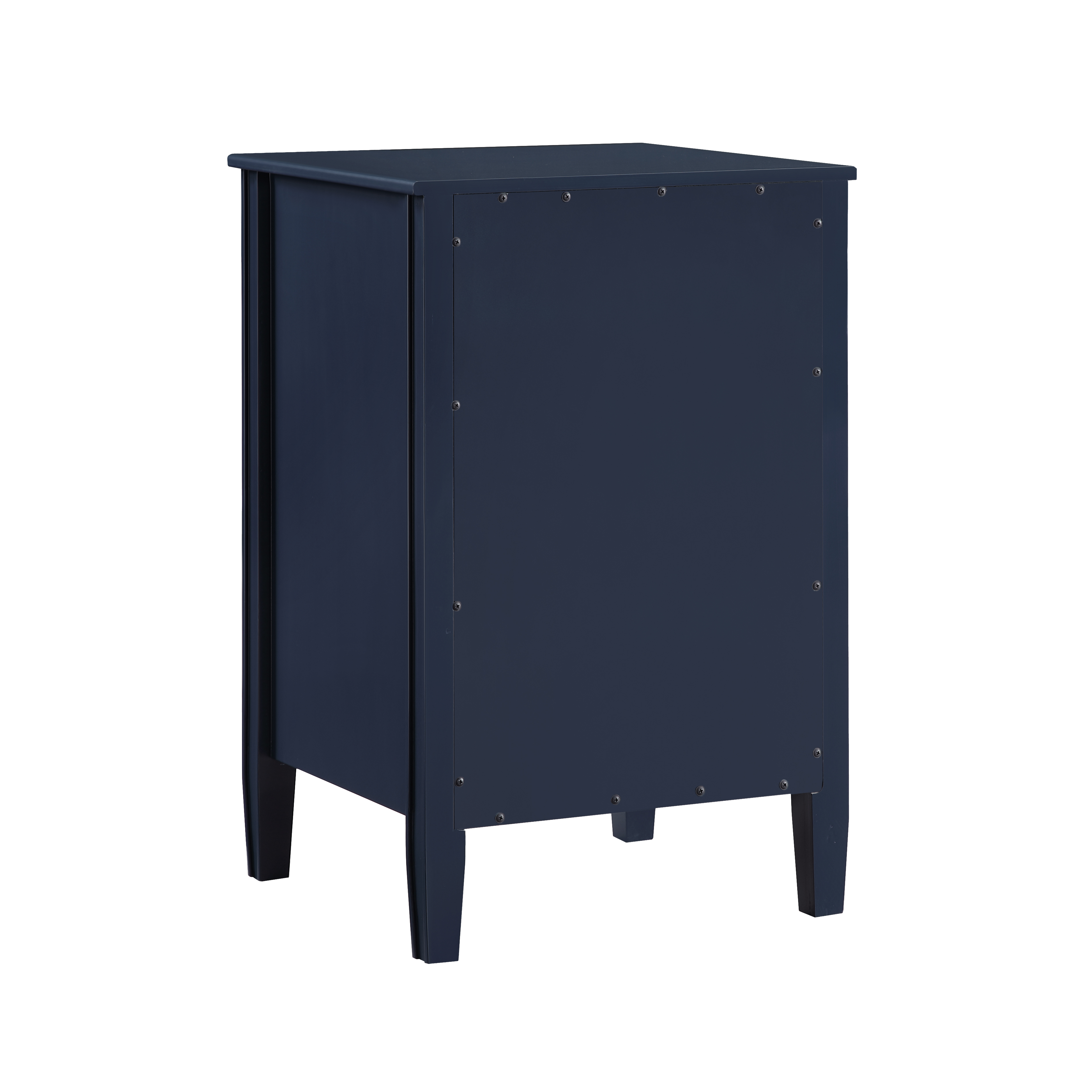 Westhaven 2-Drawer Nightstand with Open Shelf and Brushed Gold Knobs - Midnight Blue – image 6