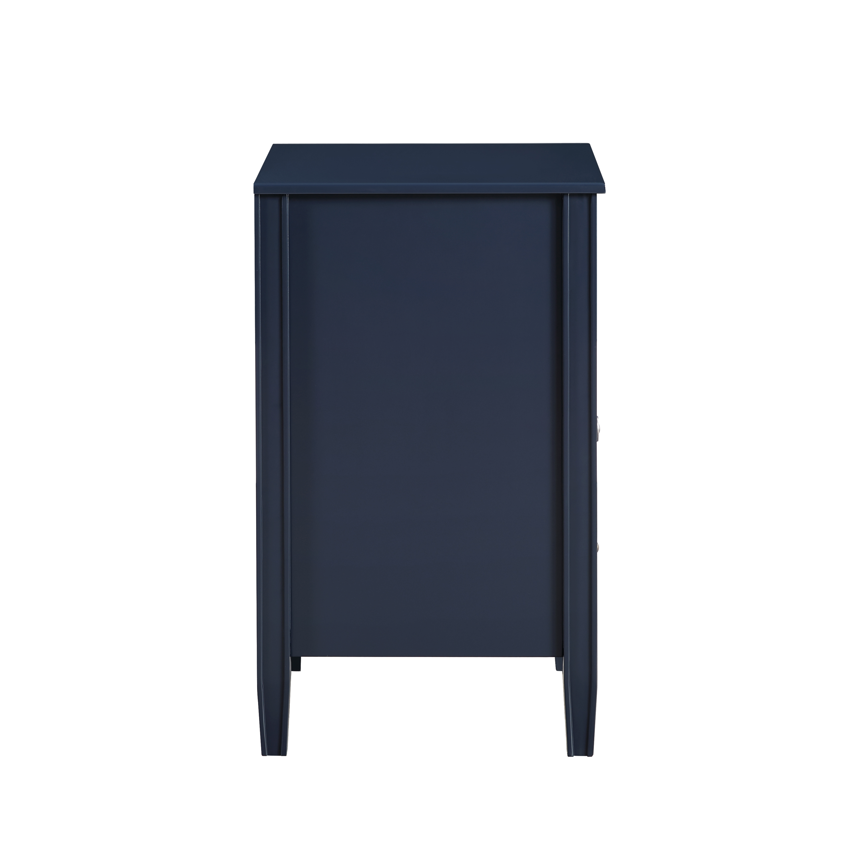 Westhaven 2-Drawer Nightstand with Open Shelf and Brushed Gold Knobs - Midnight Blue – image 7