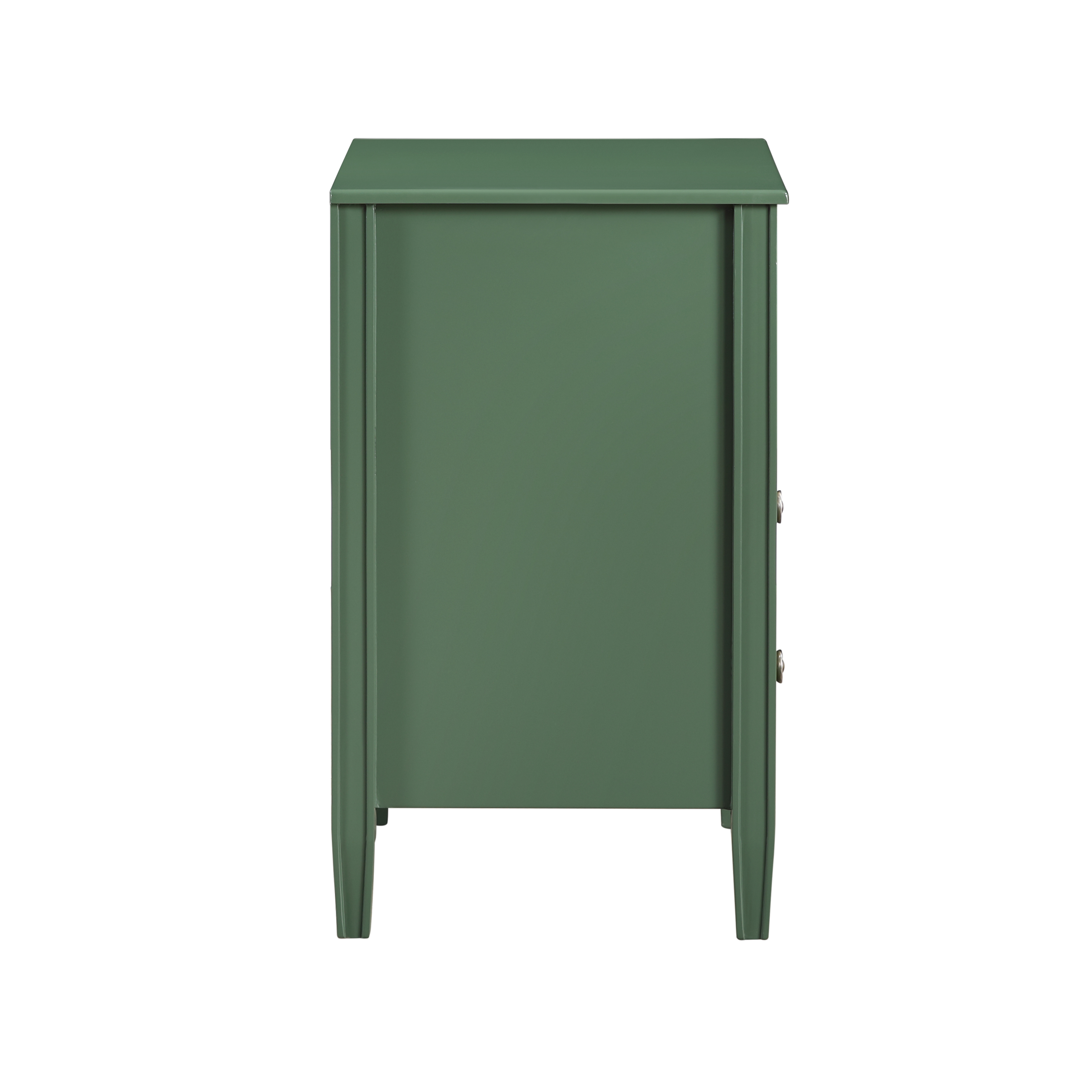 Westhaven 2-Drawer Nightstand with Open Shelf and Brushed Gold Knobs - Vintage Green – image 9