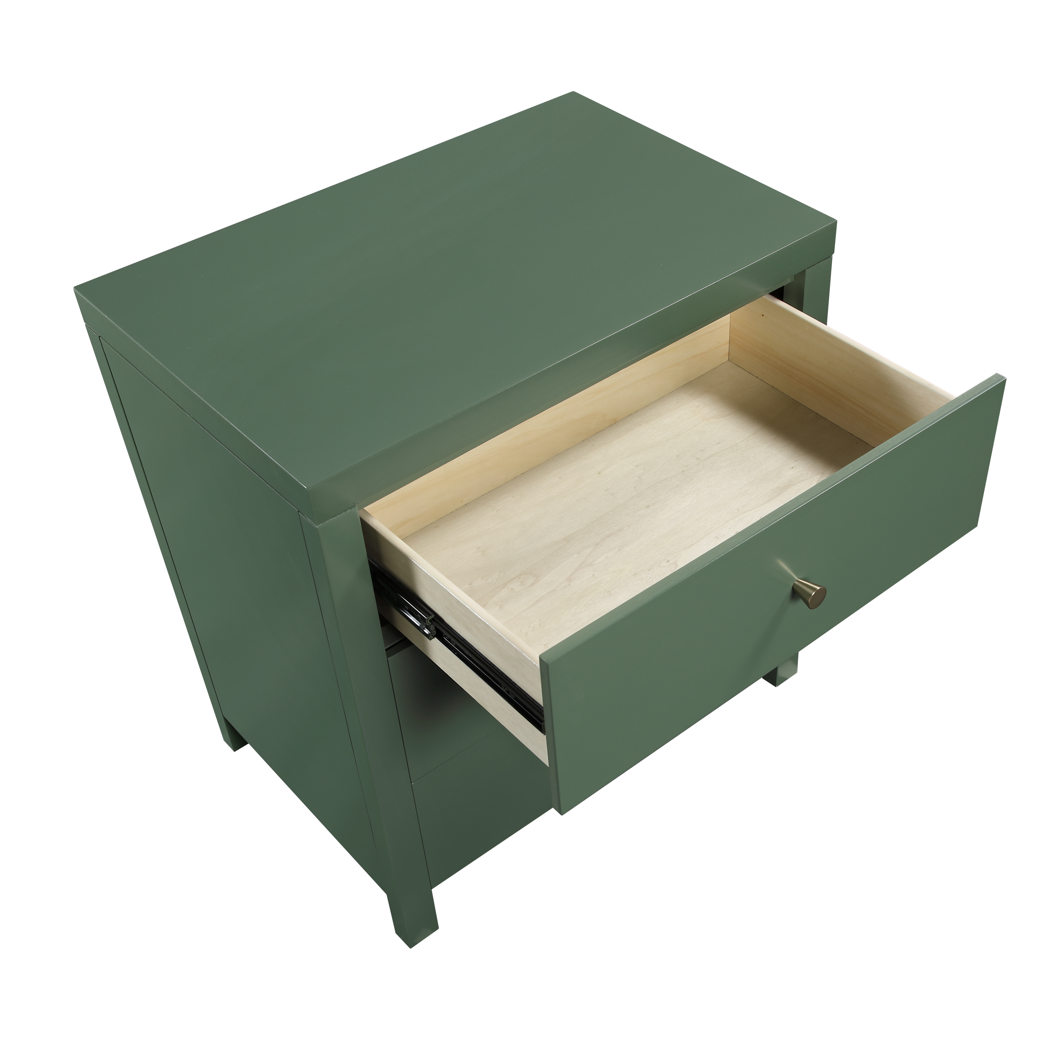 Newburgh 3-Drawer Nightstand with Brushed Gold Knobs - No Assembly Required - Vintage Green – image 10