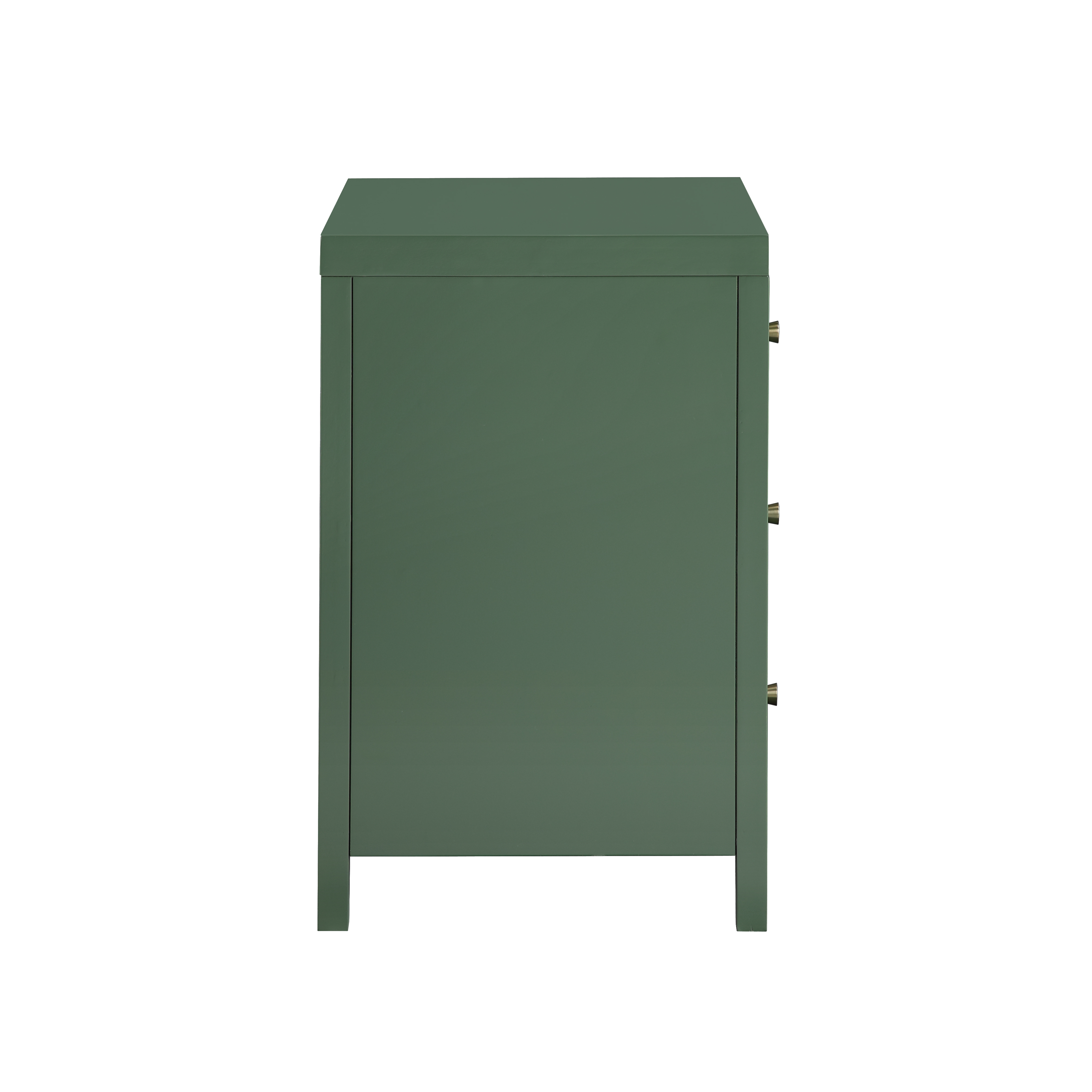 Newburgh 3-Drawer Nightstand with Brushed Gold Knobs - No Assembly Required - Vintage Green – image 7