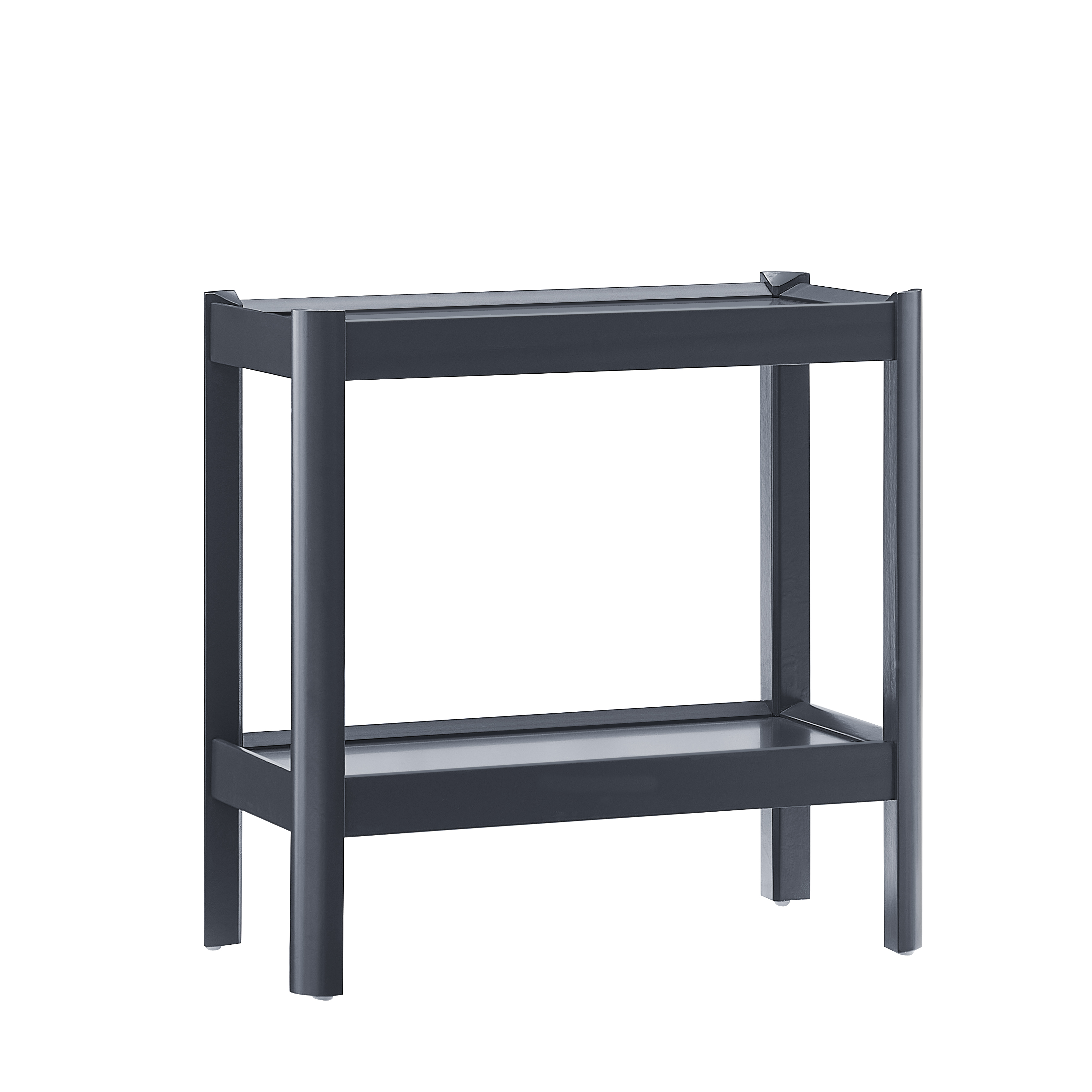 Yulin Modern Minimalist 22"H Side Table with Raised Edges and Open Shelves – image 2