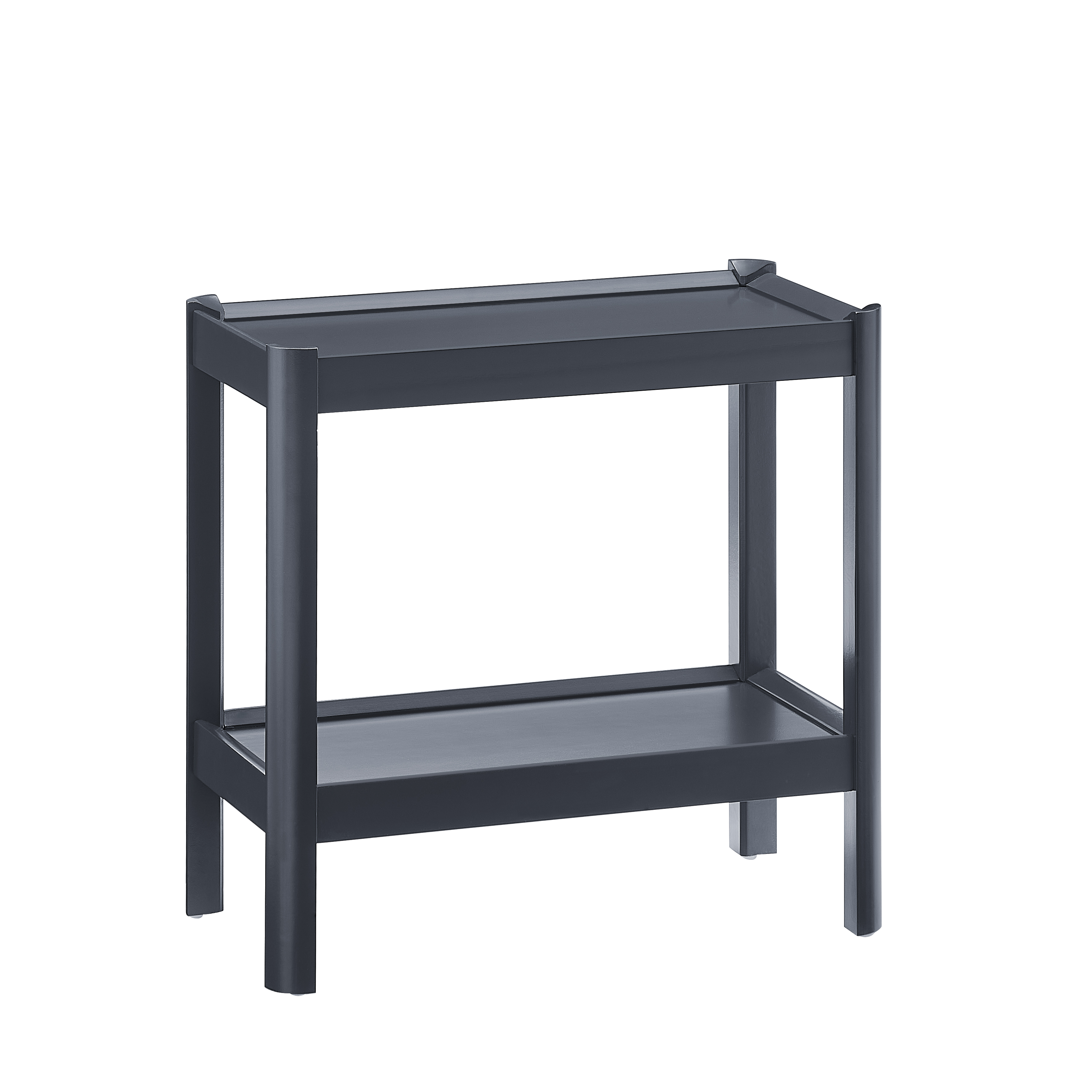 Yulin Modern Minimalist 22"H Side Table with Raised Edges and Open Shelves – image 3