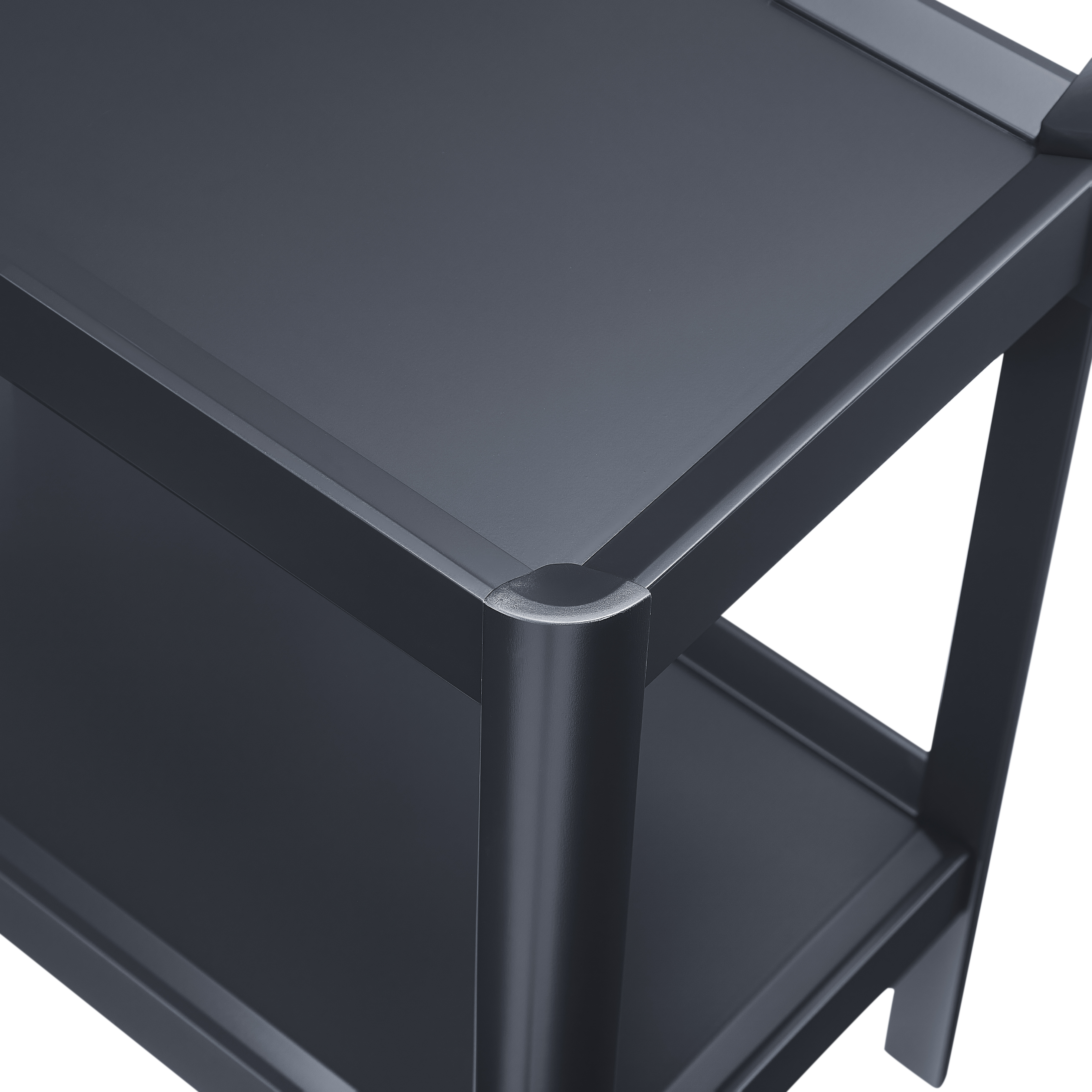 Yulin Modern Minimalist 22"H Side Table with Raised Edges and Open Shelves – image 8