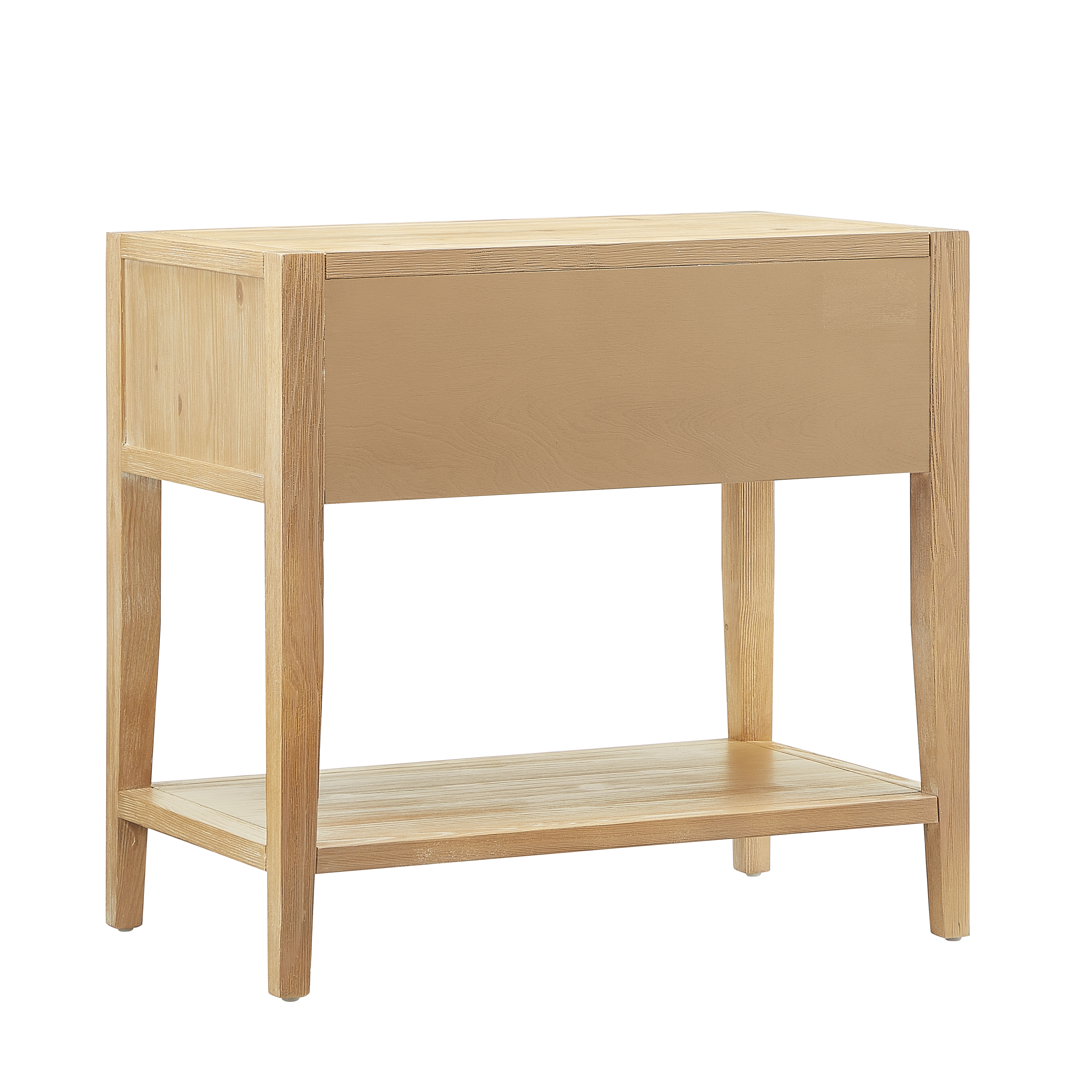 Fallbrook Pine 1-Drawer Nightstand with Reeded Drawer Front and Gold Drawer Pull – image 8
