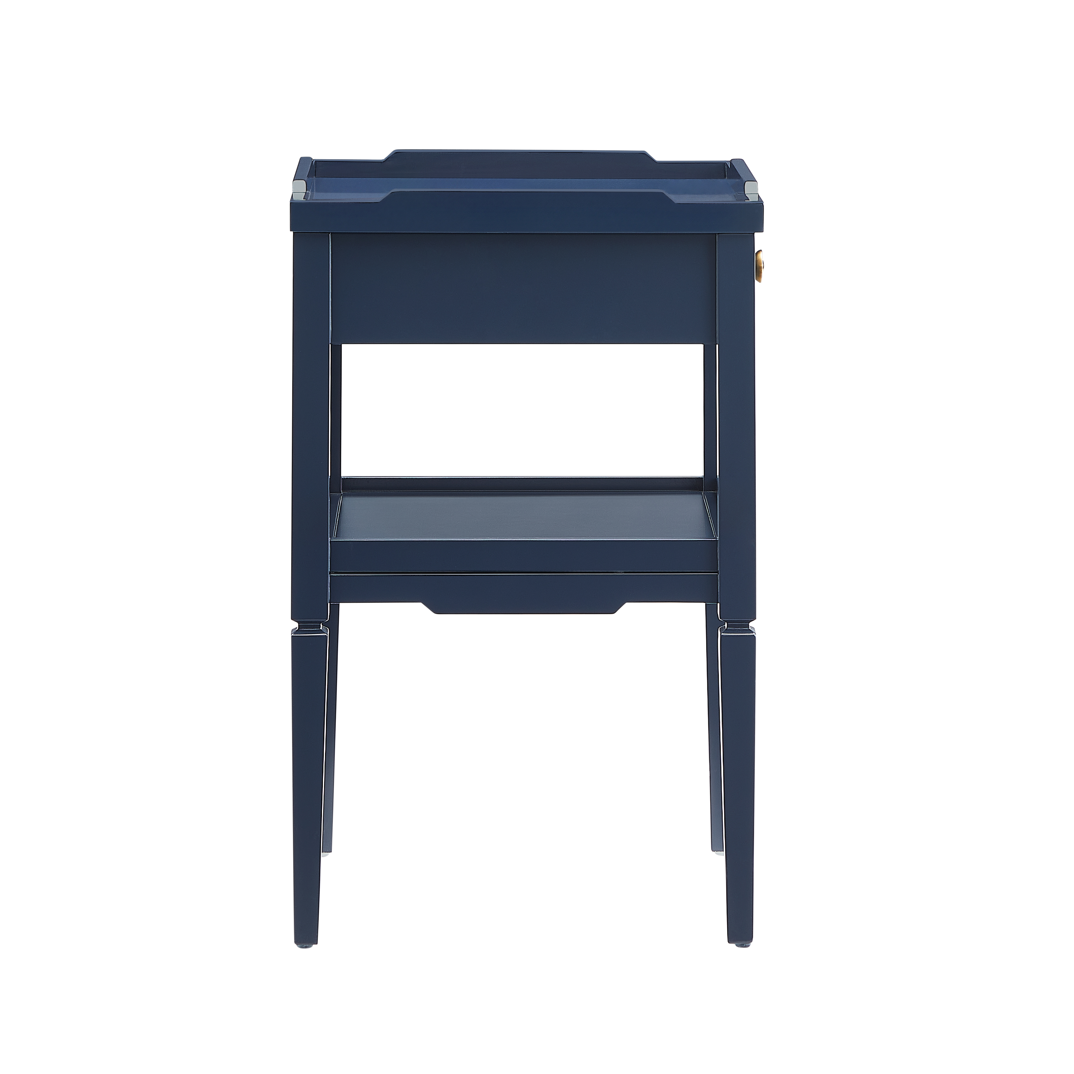 Macon Modern Farmhouse 1-Drawer Storage Nightstand with Tapered Legs and Raised Edges – image 6